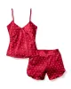 Women's Silk Cami Short Set in Crimson Art Nouveau sold by Petite Plume