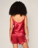 Women's Silk Cami Short Set in Crimson Art Nouveau sold by Petite Plume