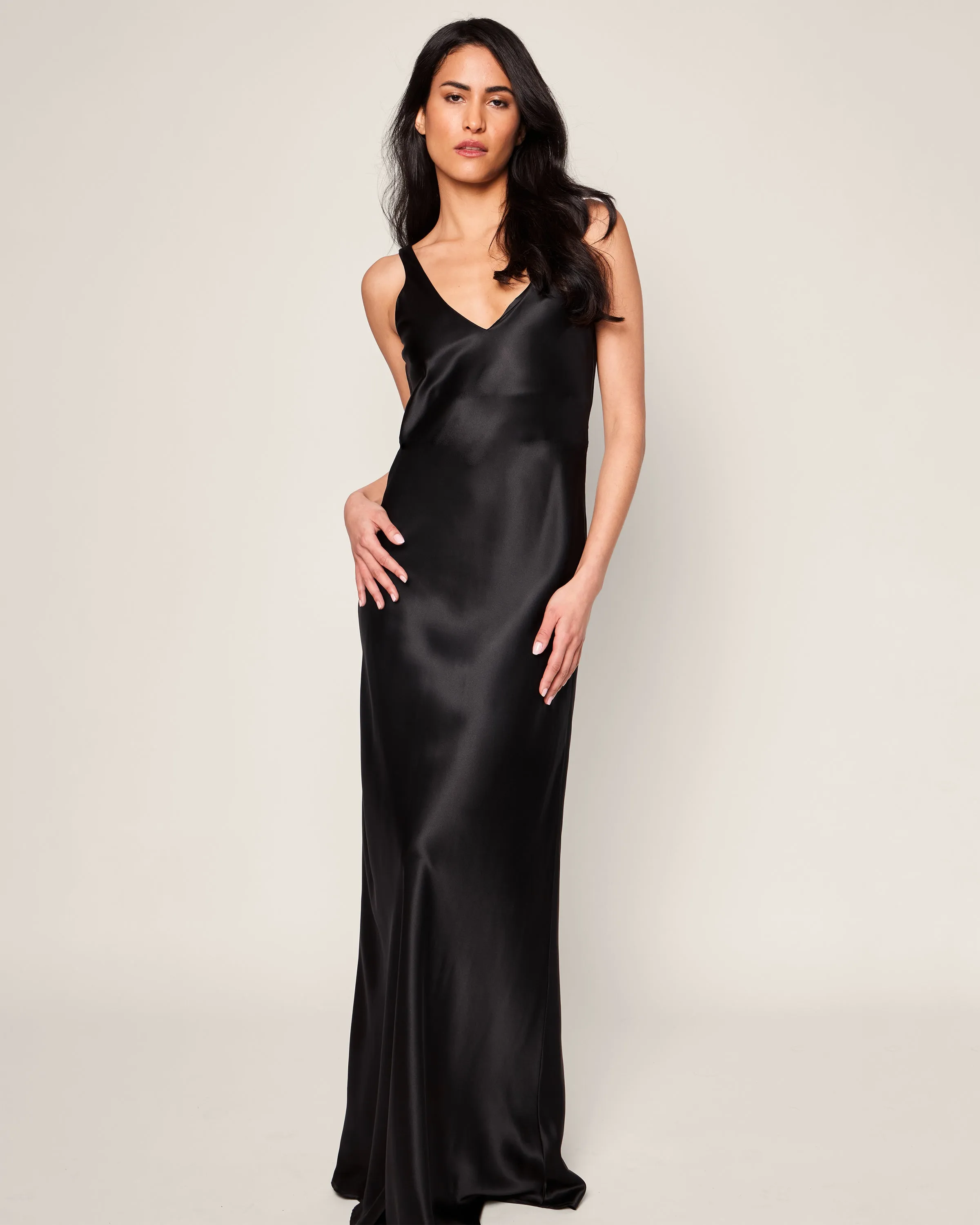 Women's Silk Long Slip in Black sold by Petite Plume product image thumbnail 2