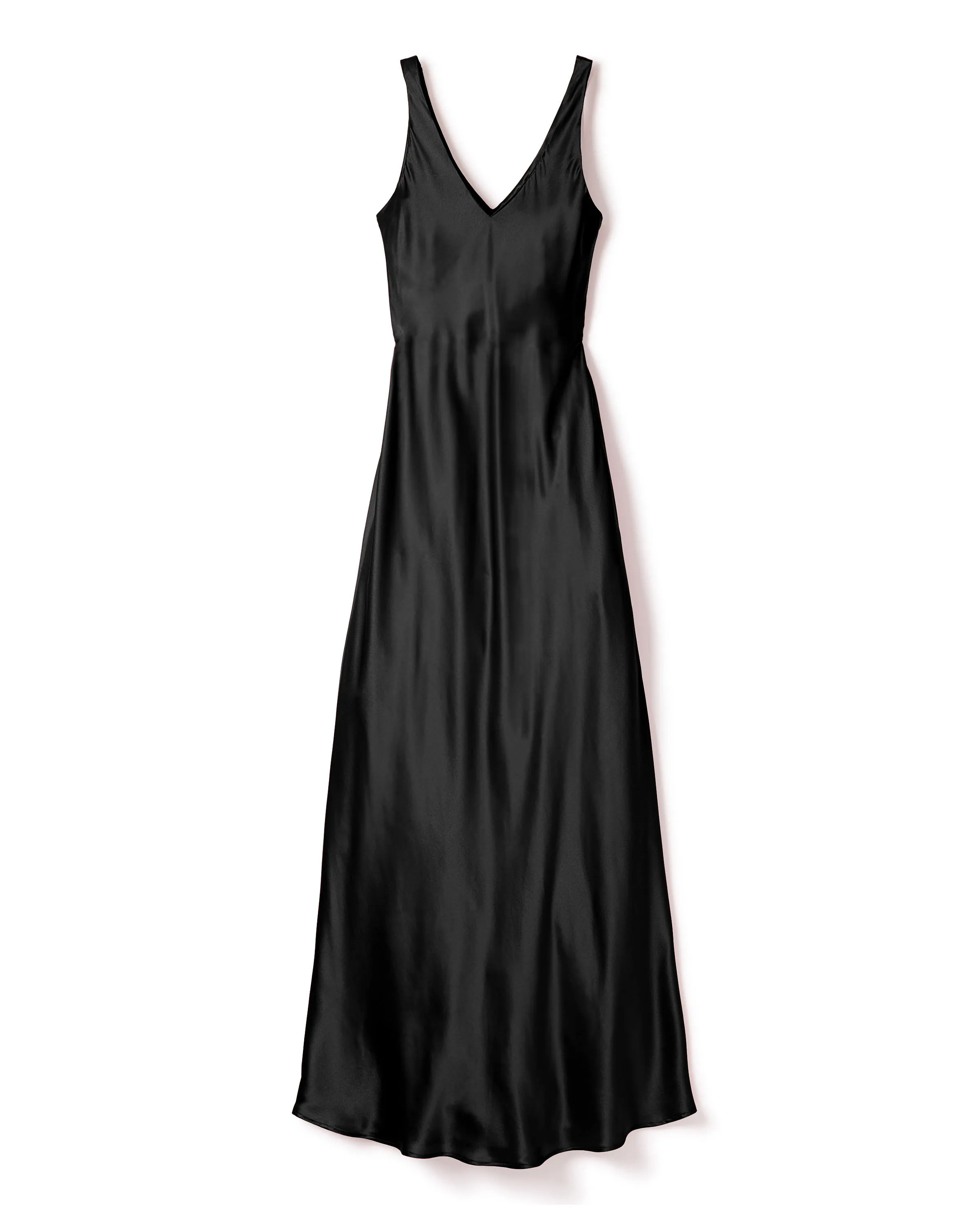 Women's Silk Long Slip in Black sold by Petite Plume
