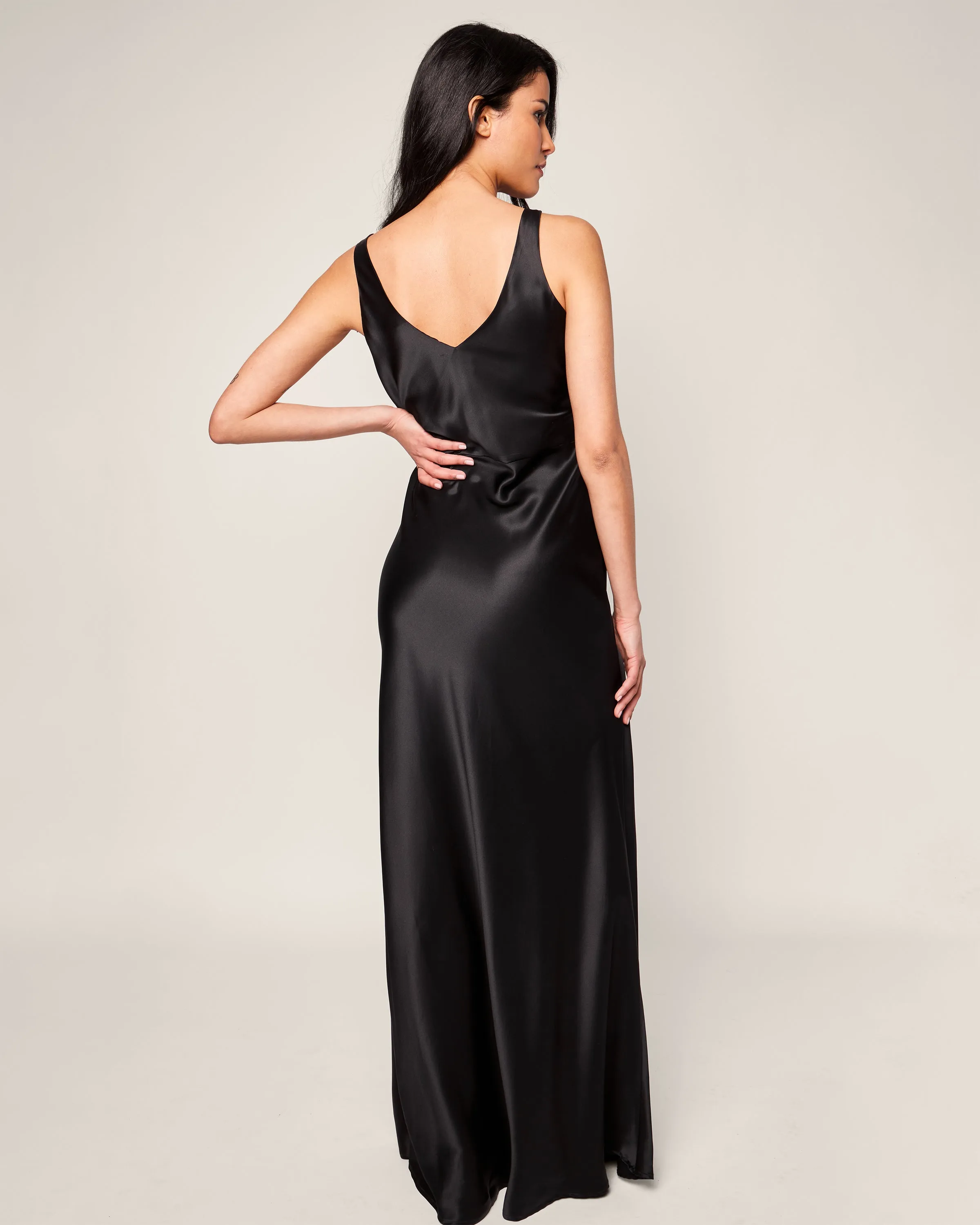 Women's Silk Long Slip in Black sold by Petite Plume product image thumbnail 4