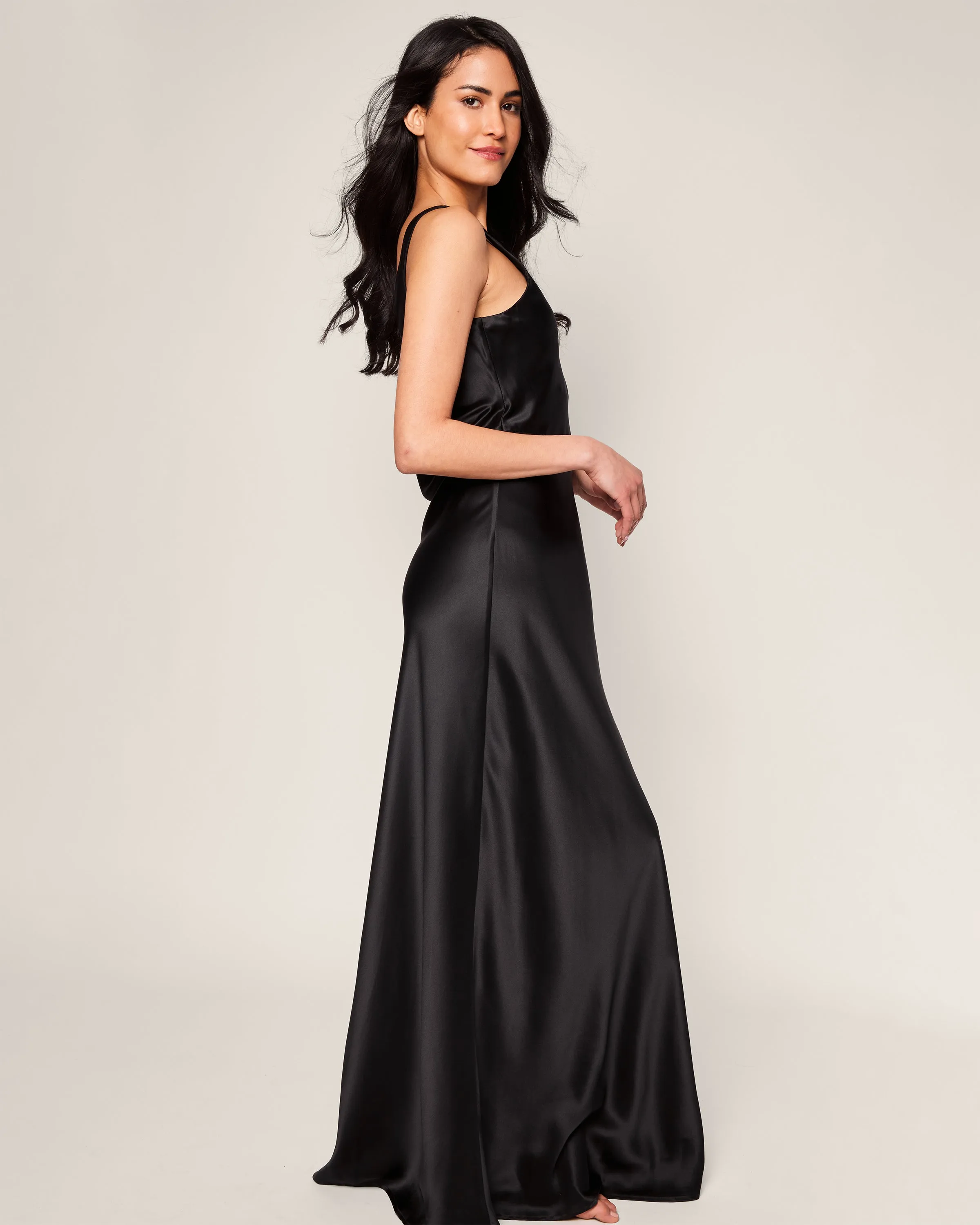 Women's Silk Long Slip in Black sold by Petite Plume product image thumbnail 3