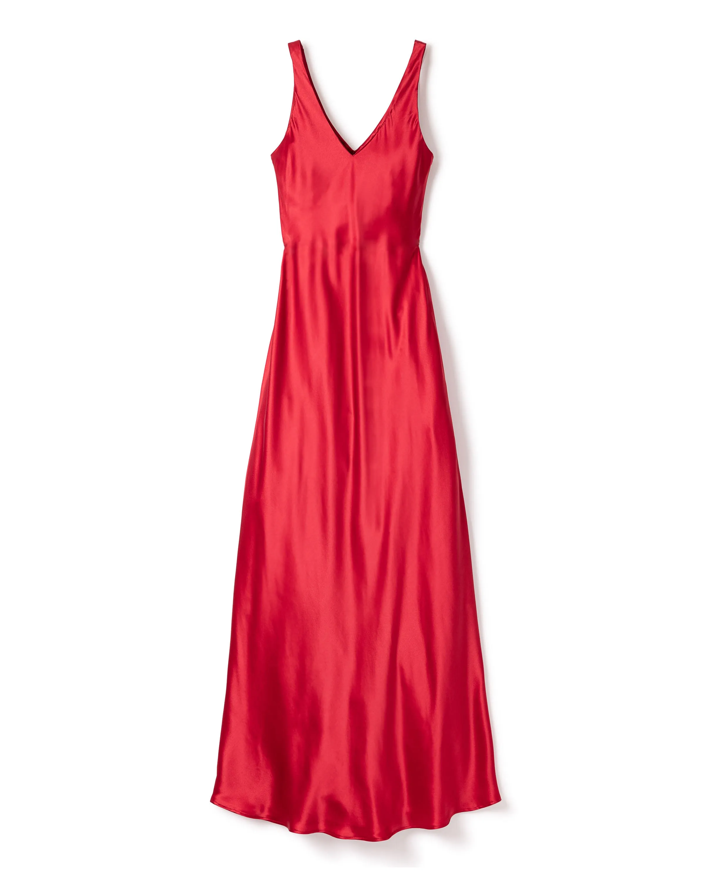 Women's Silk Long Slip in Crimson sold by Petite Plume