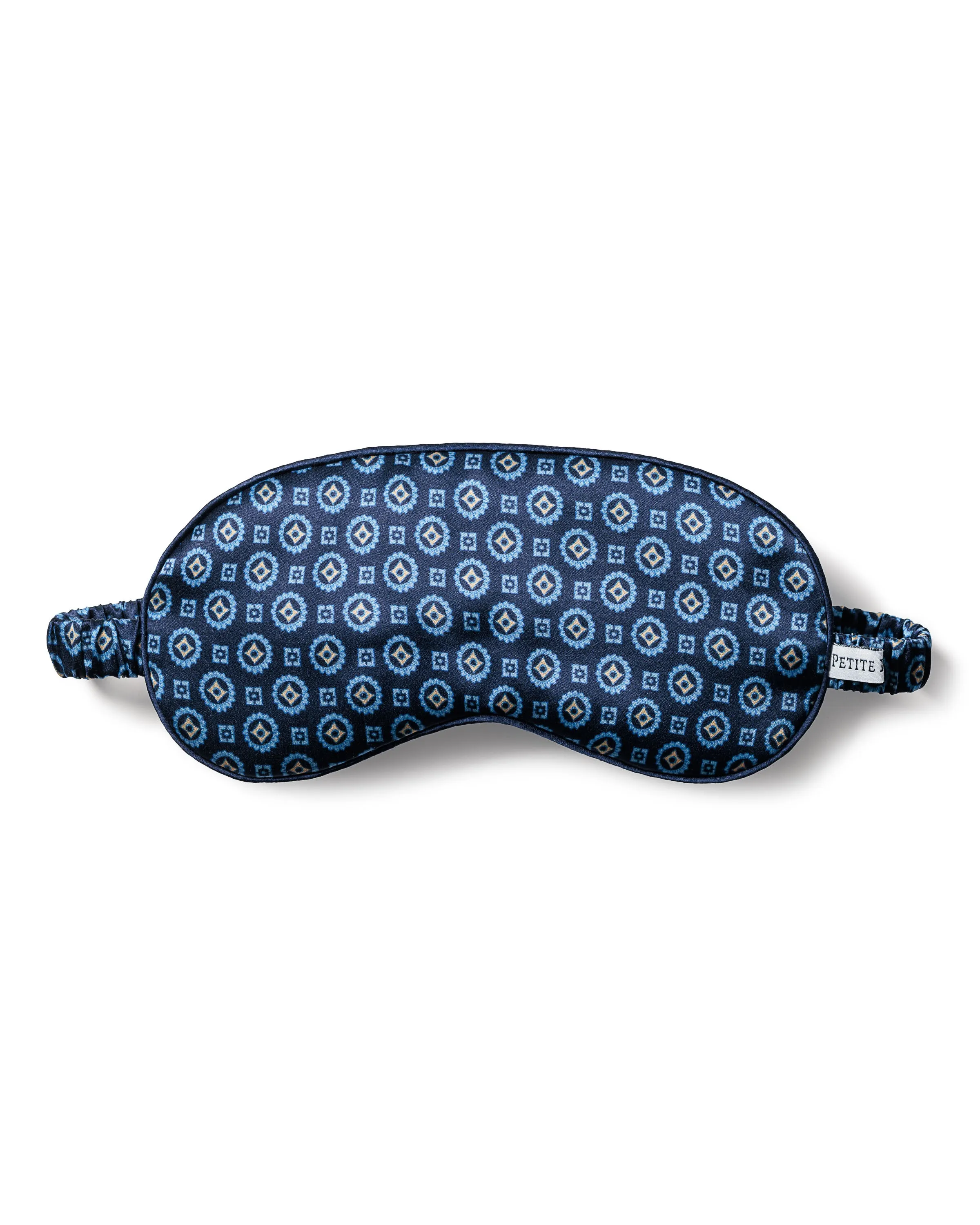 Adult's Silk Sleep Mask in Midnight Foulard sold by Petite Plume