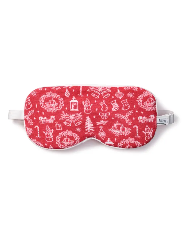 Adult's Pima Sleep Mask in Whimsical Winter Saks x Petite Plume sold by Petite Plume