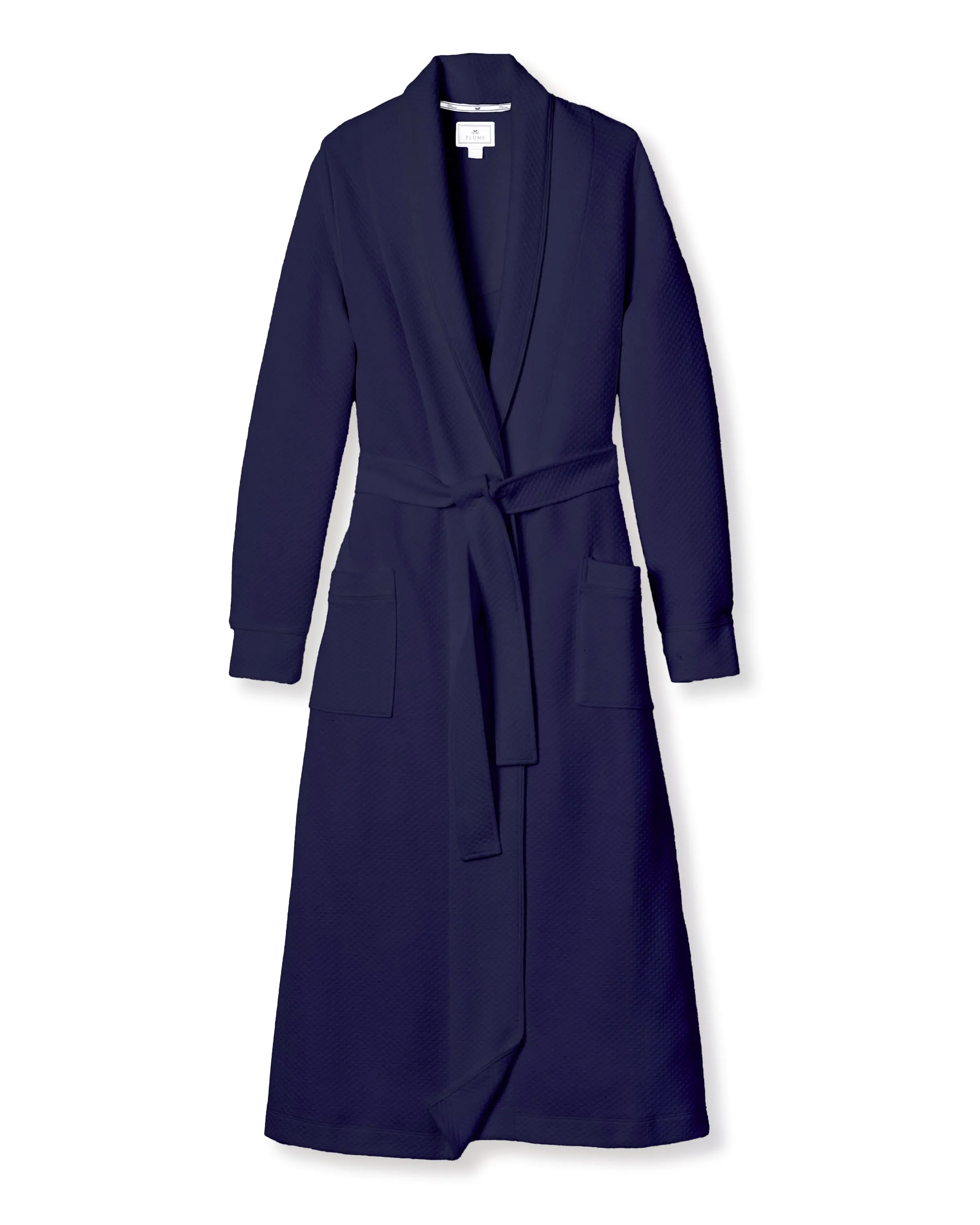 Women's Pima Ophelia Robe in Blue Dusk Jacquard sold by Petite Plume