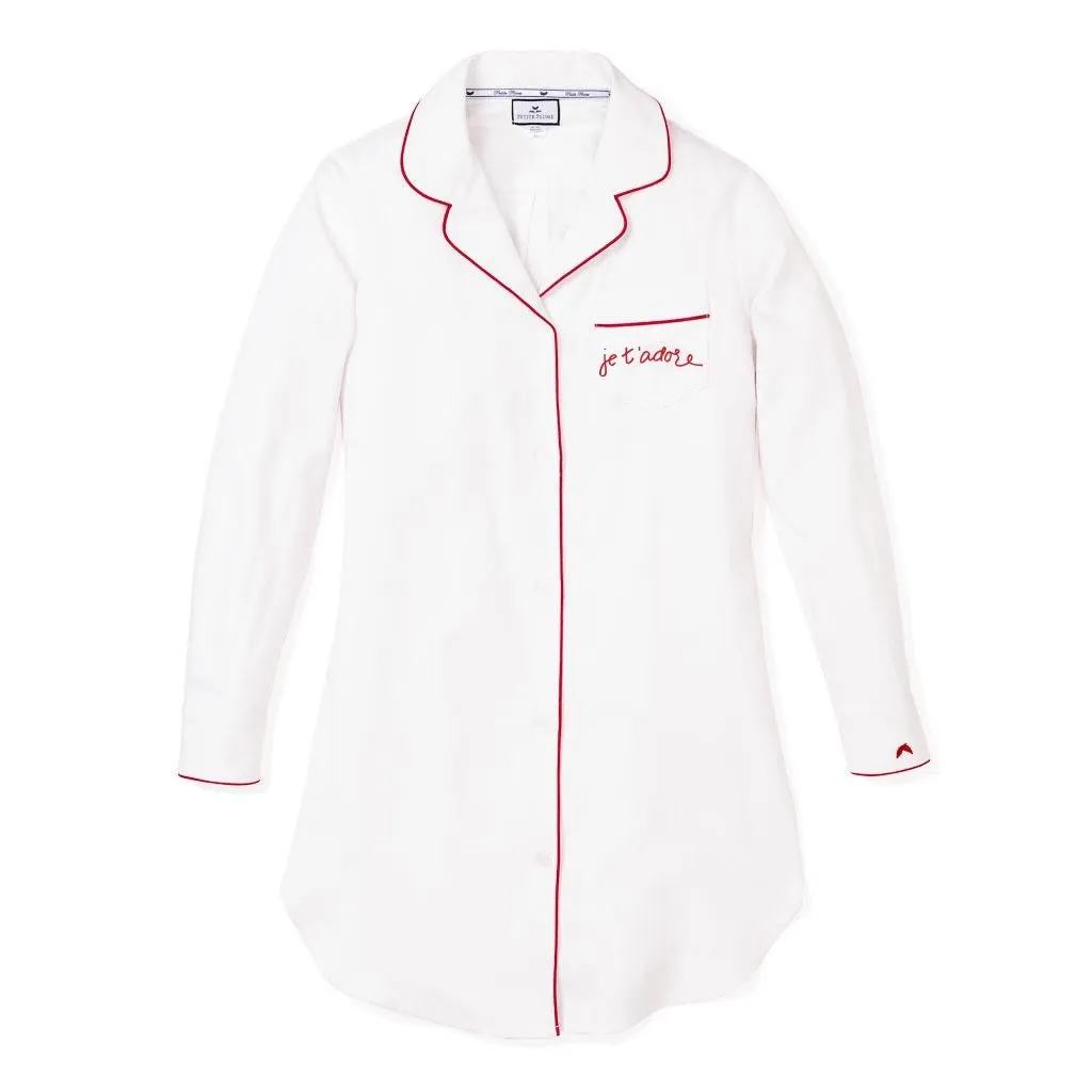 Women's Maisonette Exclusive Je t'adore Nightshirt sold by Petite Plume