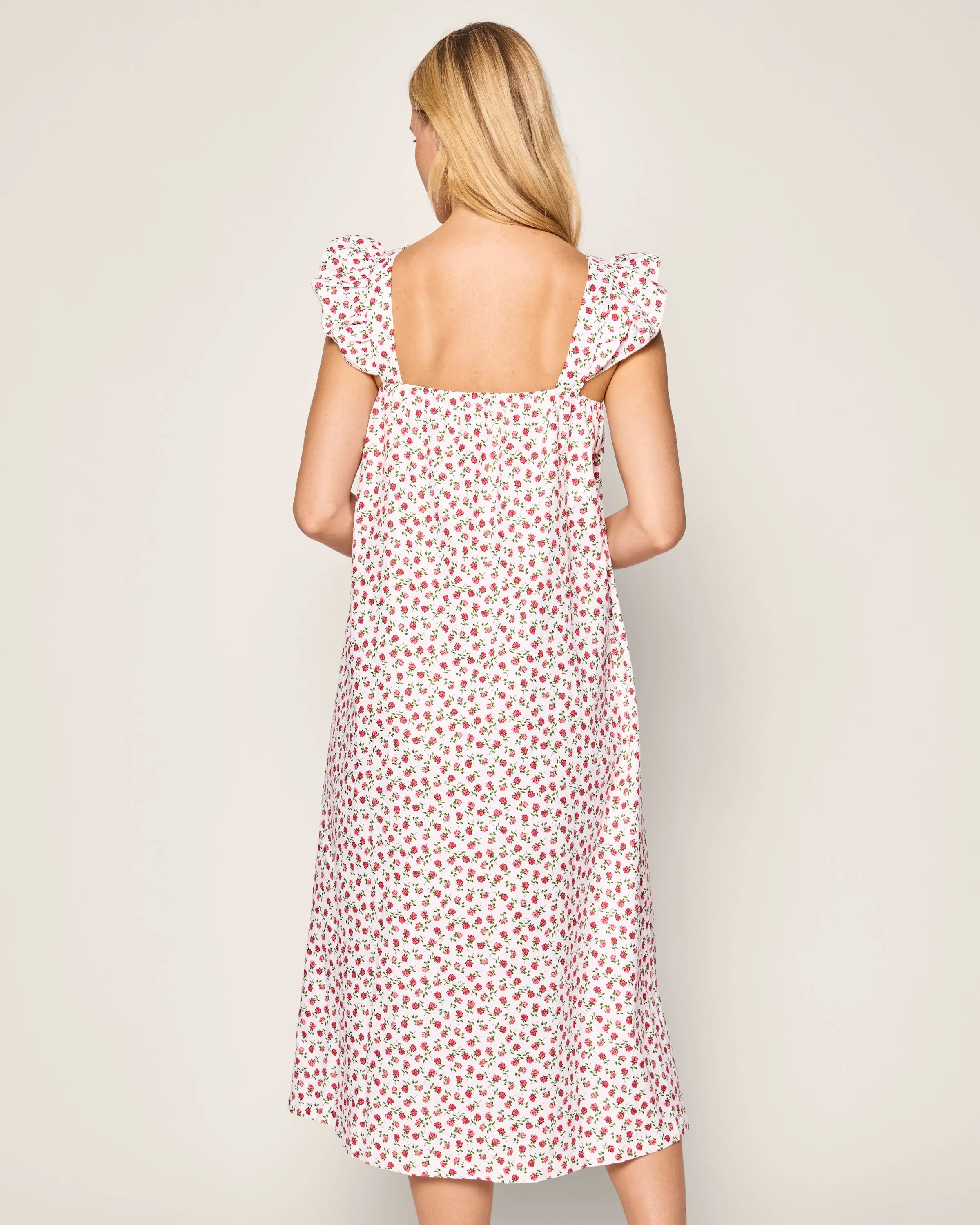 Women's Twill Clara Nightgown in Petite Petals sold by Petite Plume product image thumbnail 4