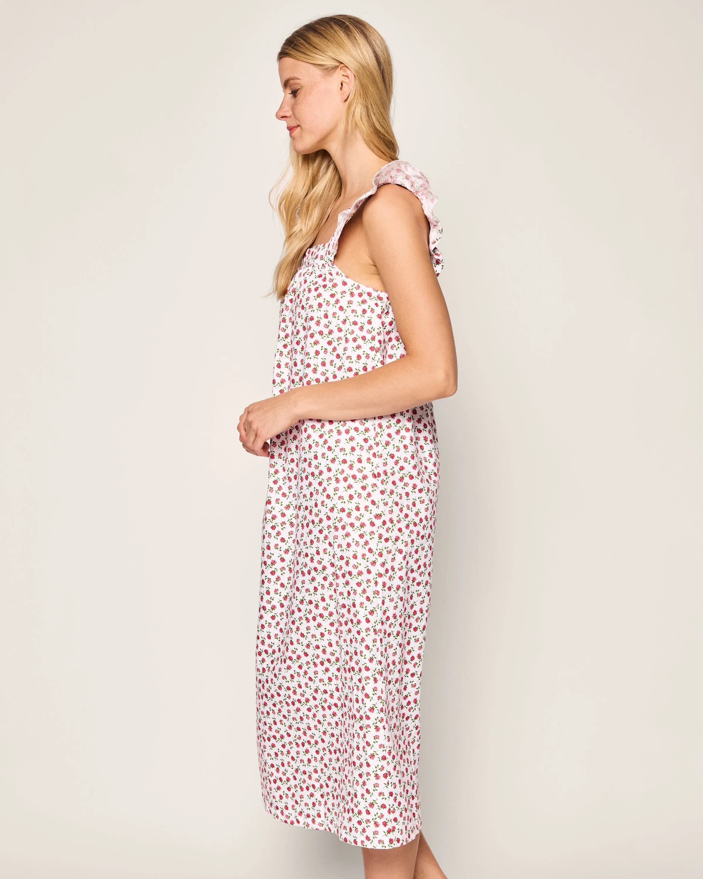 Women's Twill Clara Nightgown in Petite Petals sold by Petite Plume product image thumbnail 3