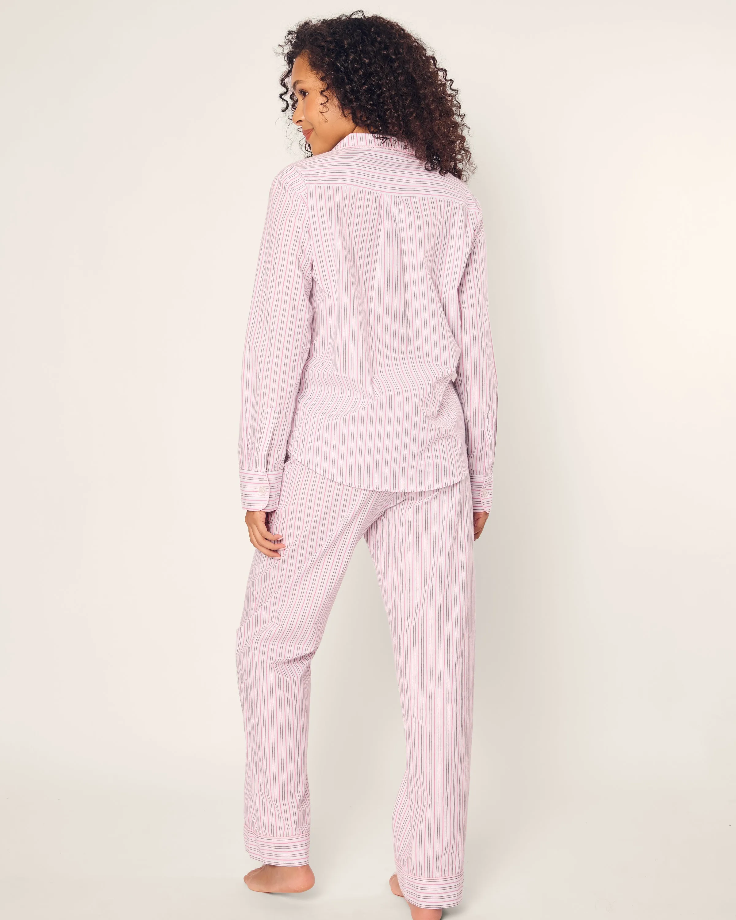 Women's Twill Pajama Set in Blush Boulevard sold by Petite Plume product image thumbnail 4