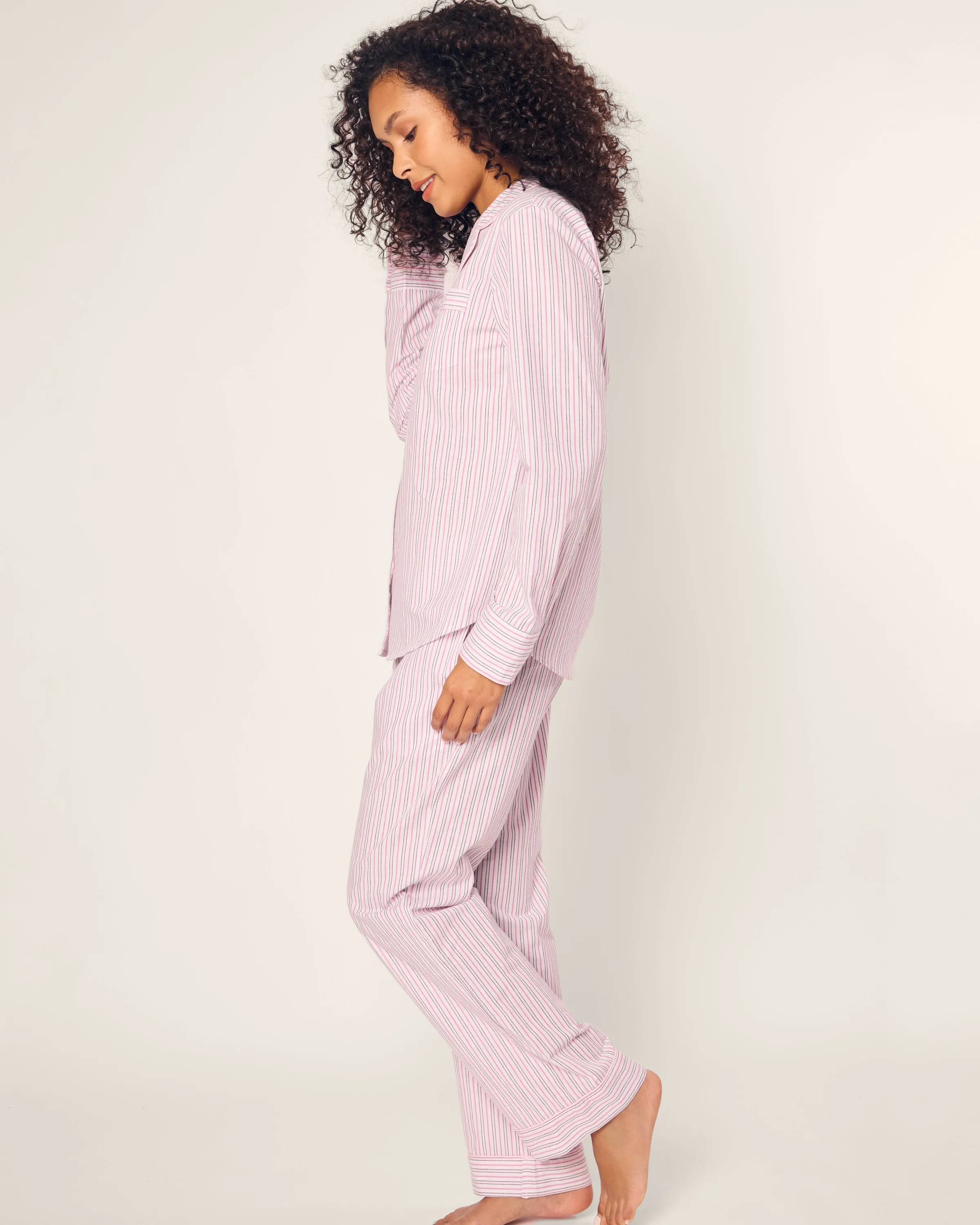 Women's Twill Pajama Set in Blush Boulevard sold by Petite Plume product image thumbnail 3