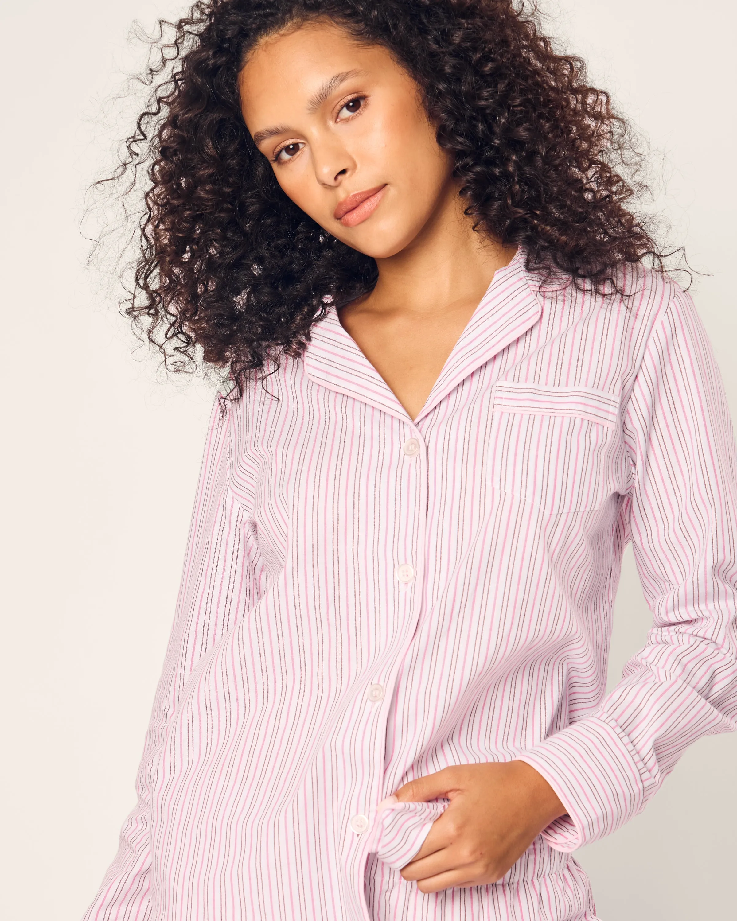 Women's Twill Pajama Set in Blush Boulevard sold by Petite Plume product image thumbnail 5