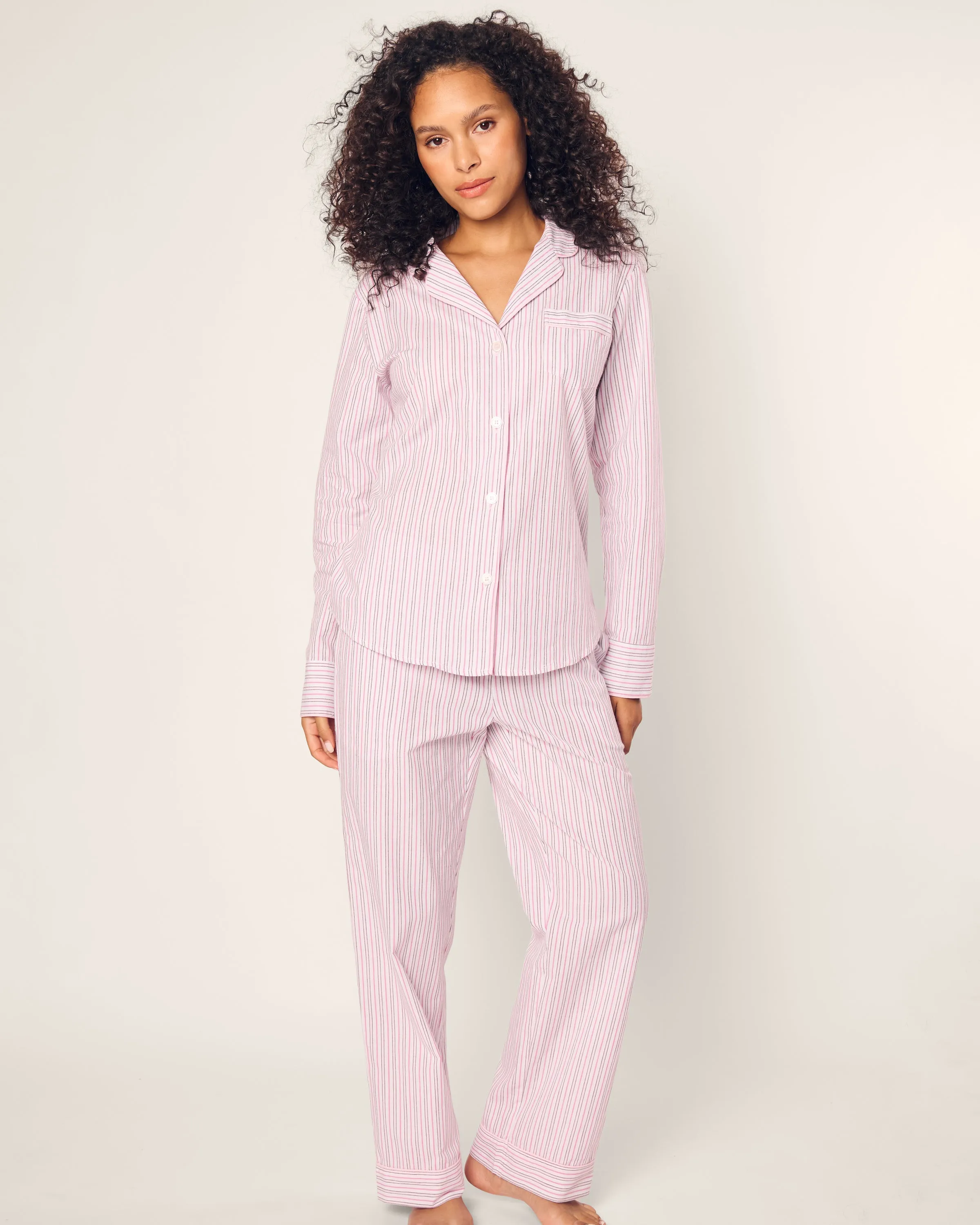 Women's Twill Pajama Set in Blush Boulevard sold by Petite Plume product image thumbnail 2
