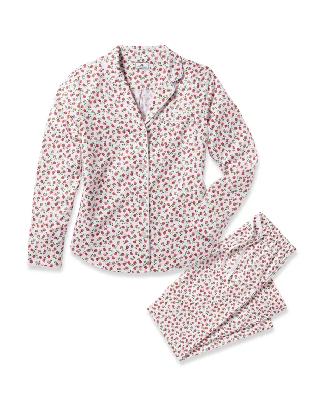 Women's Twill Pajama Set in Petite Petals sold by Petite Plume