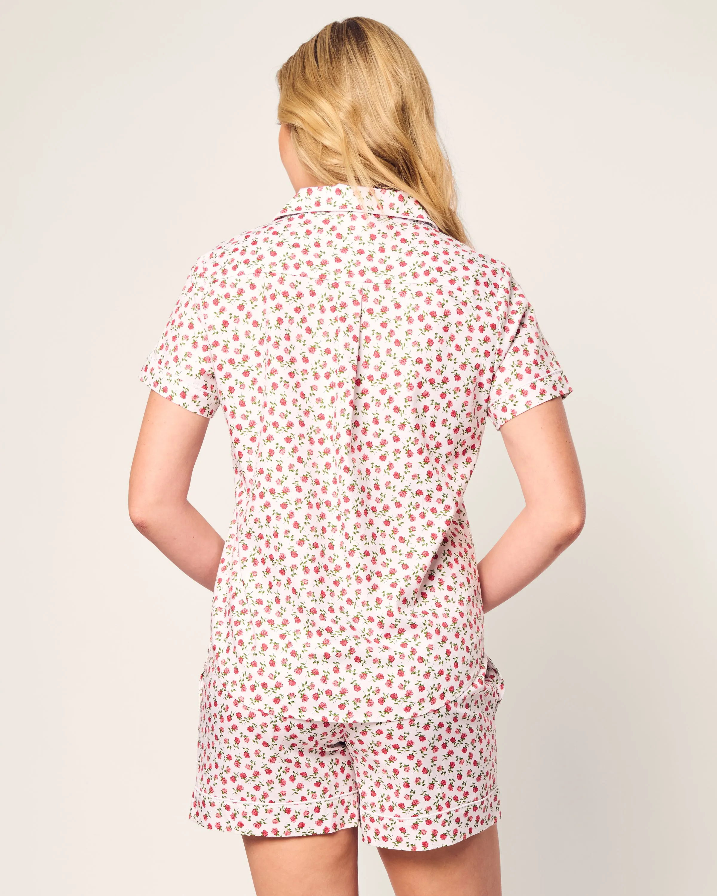 Women's Twill Short Sleeve Short Set in Petite Petals sold by Petite Plume product image thumbnail 4