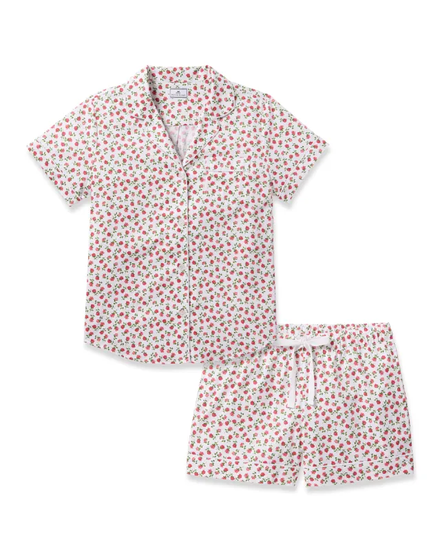 Women's Twill Short Sleeve Short Set in Petite Petals sold by Petite Plume