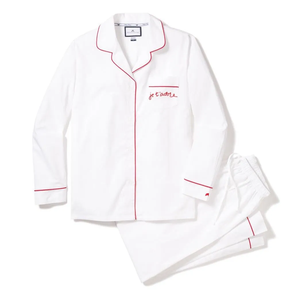 Women's Maisonette Exclusive Je t'adore Valentines Pajama Set sold by Petite Plume