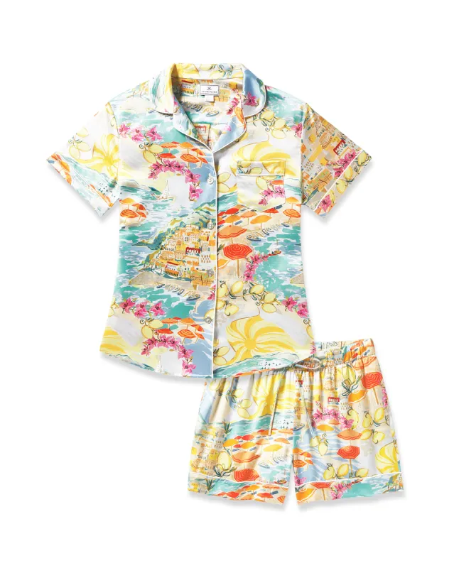 Women's Silk Short Set in La Dolce Vita made by Petite Plume