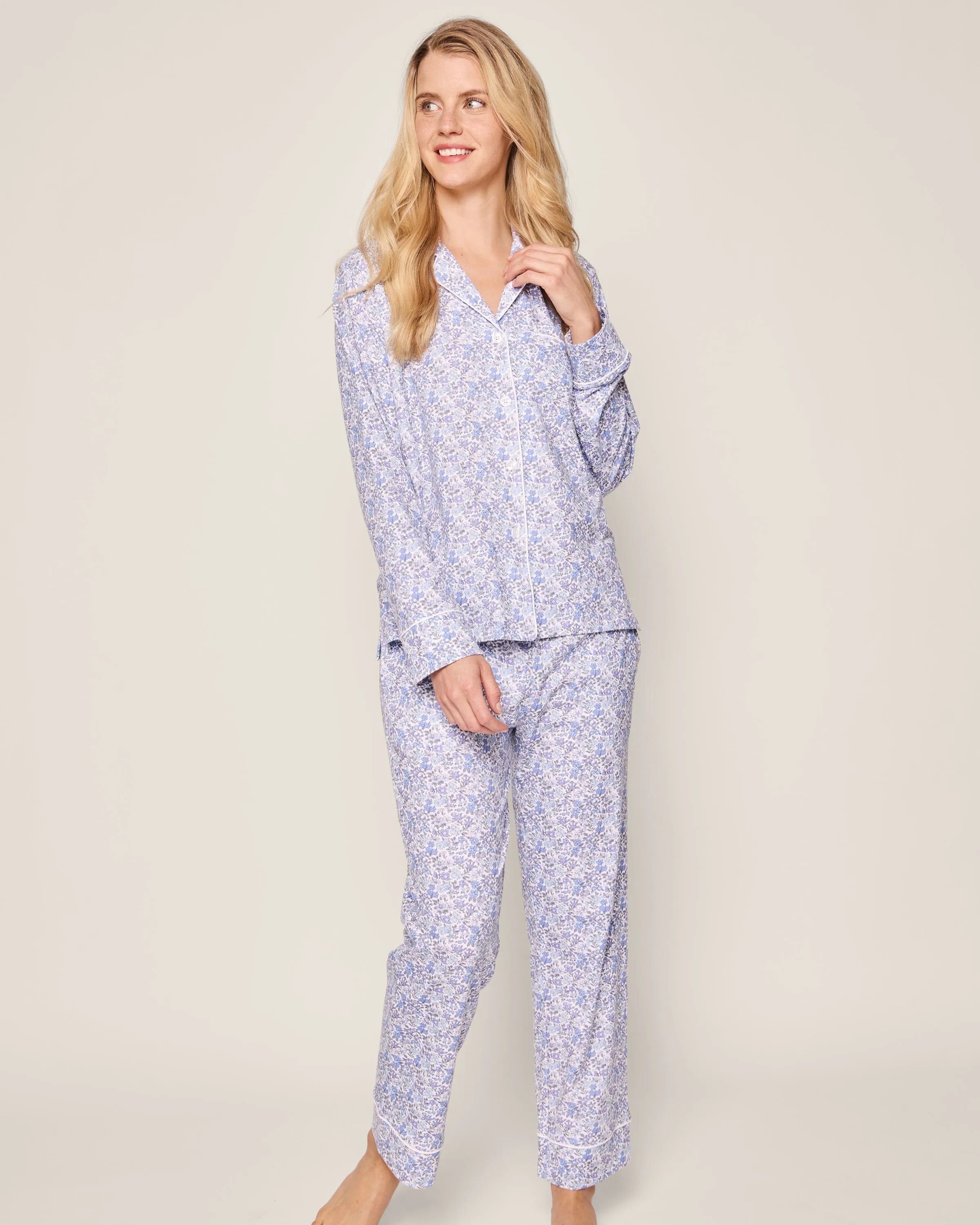 Women's Pima Pajama in Fleur d'Azur sold by Petite Plume product image thumbnail 2
