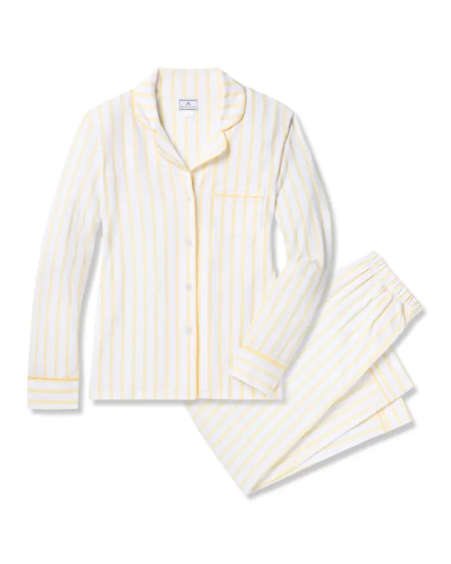 Women's Pima Pajama in Sunny Stripe sold by Petite Plume