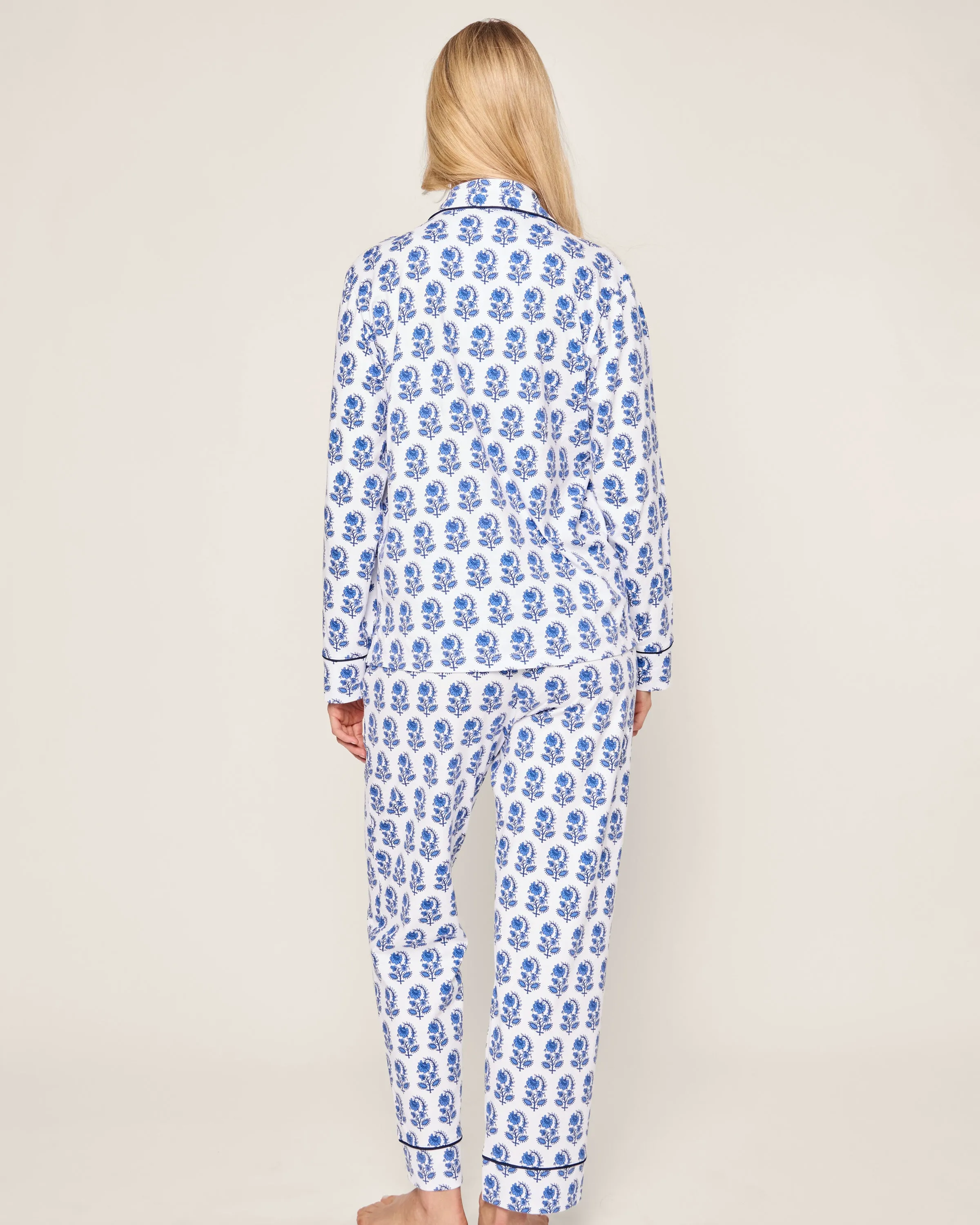 Women's Pima Pajama Set in Bristol Bay sold by Petite Plume product image thumbnail 5