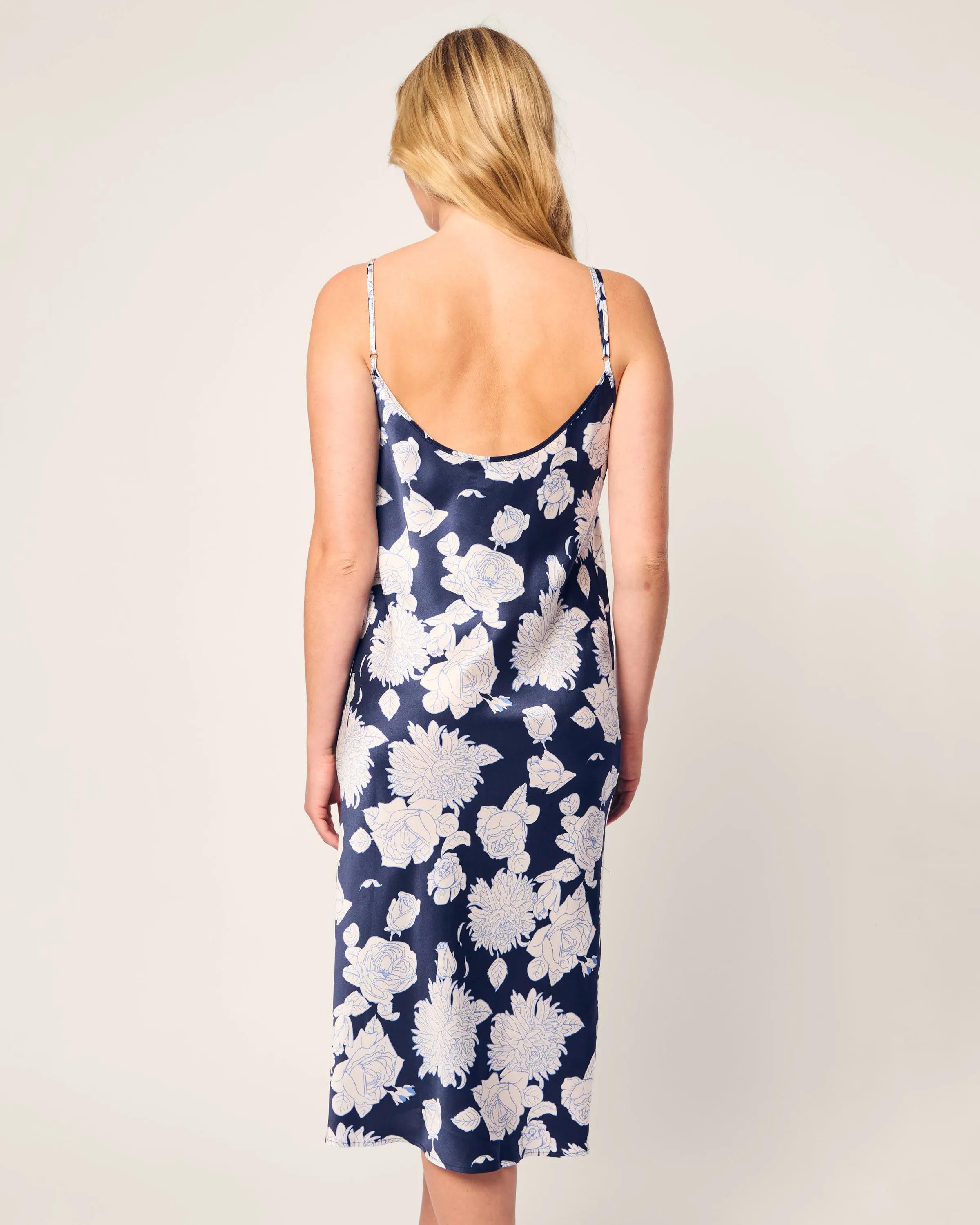 Women's Silk Cosette Nightgown in Midnight Blooms sold by Petite Plume product image thumbnail 4