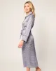Women's Silk Robe in Navy Foulard sold by Petite Plume