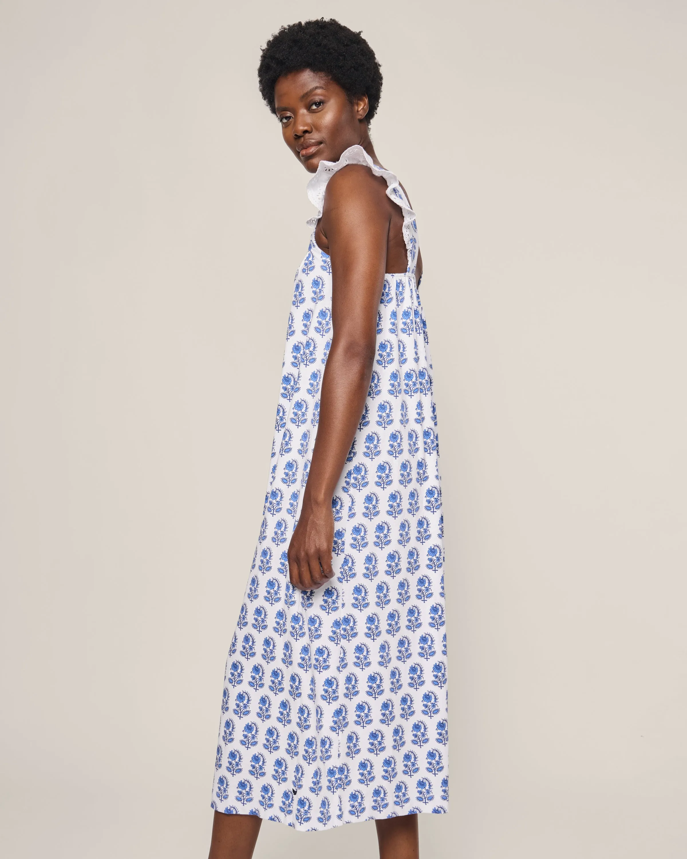 Women's Pima Clara Nightgown in Bristol Bay sold by Petite Plume product image thumbnail 3