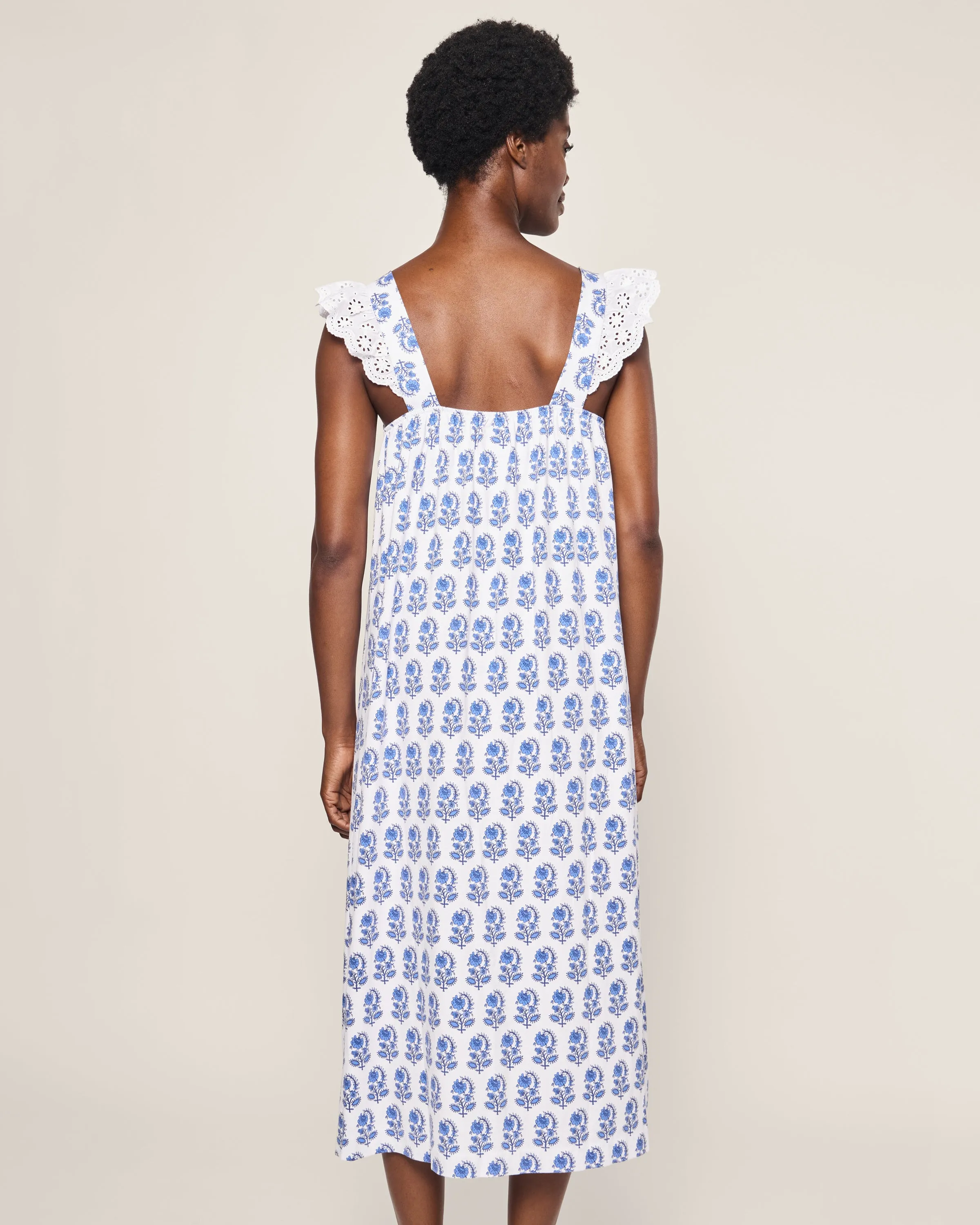 Women's Pima Clara Nightgown in Bristol Bay sold by Petite Plume product image thumbnail 4