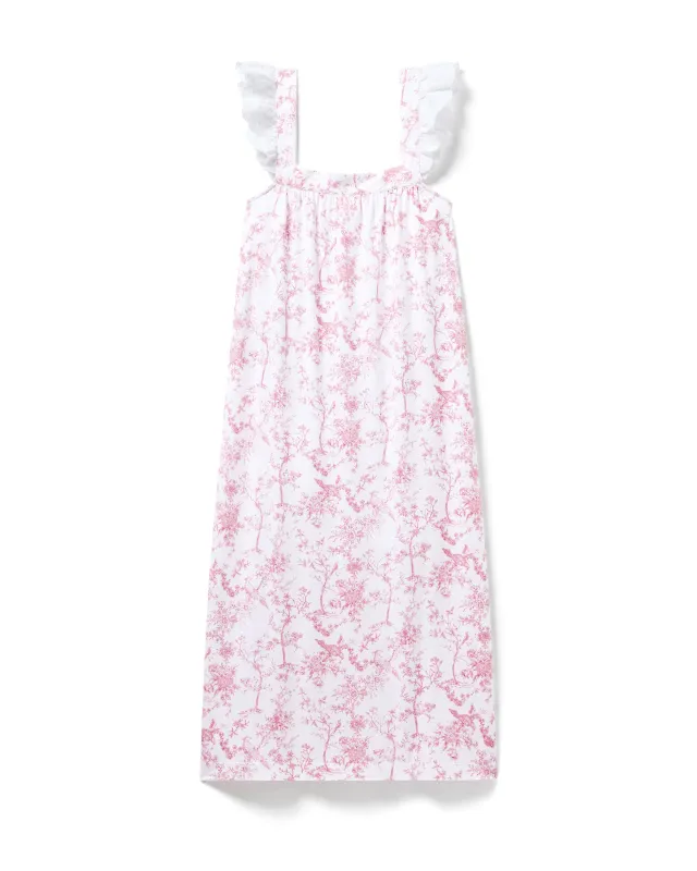 Women's Pima Clara Nightgown in Pink Timeless Toile sold by Petite Plume