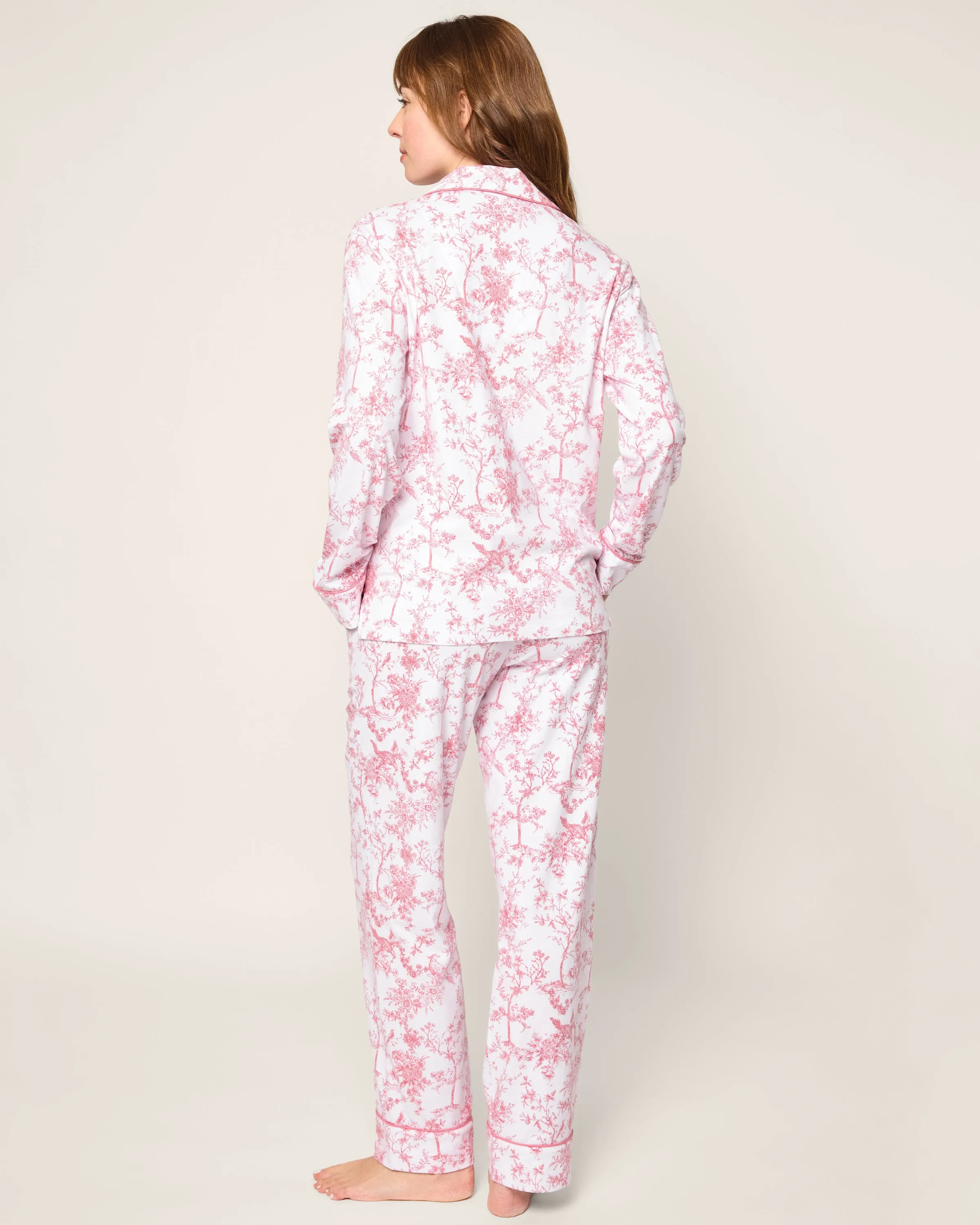 Women's Pima Pajama in Pink Timeless Toile sold by Petite Plume product image thumbnail 4