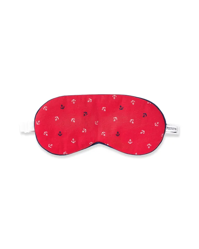 Adult's Twill Sleep Mask in Anchors Away made by Petite Plume