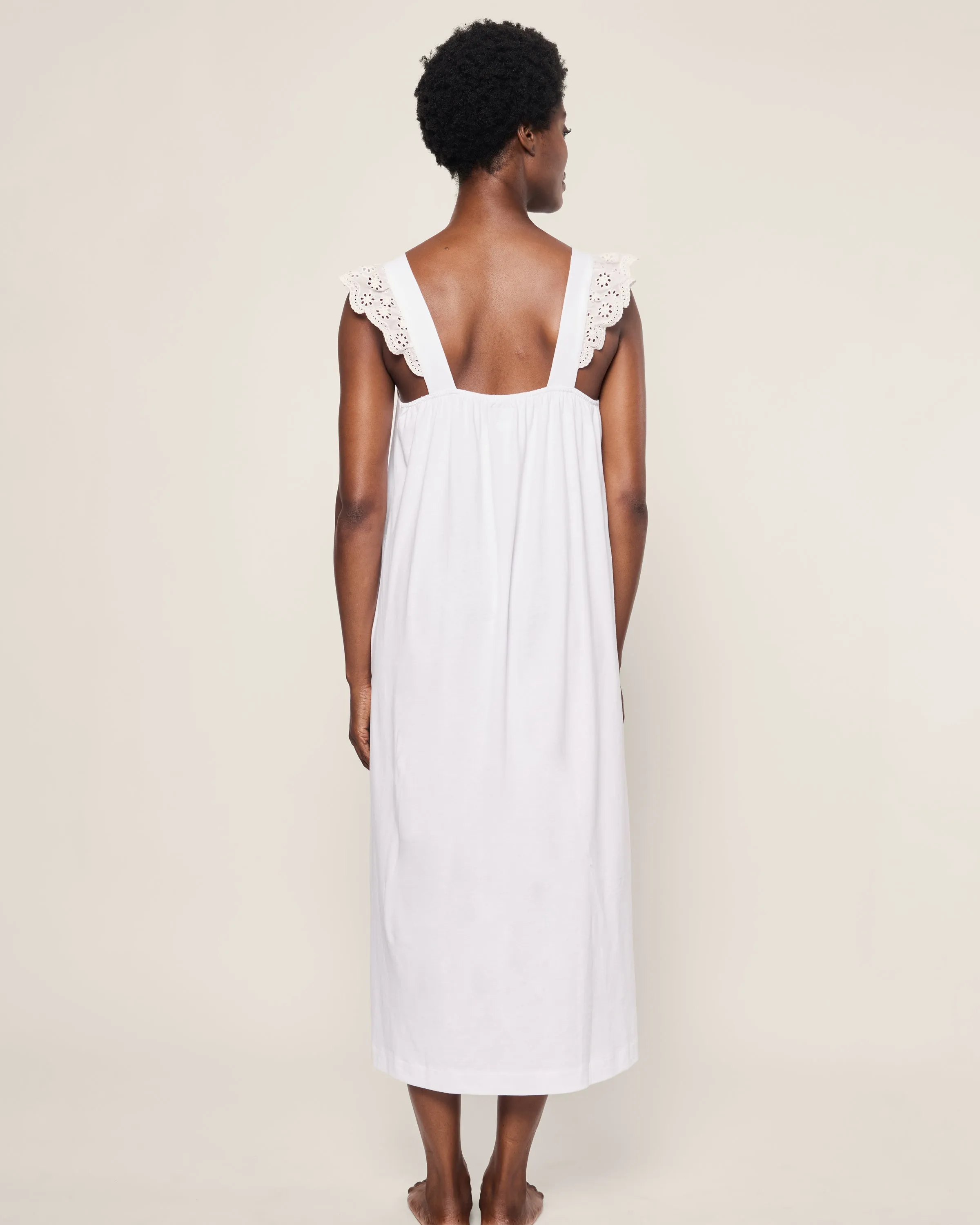 Women's Pima Clara Nightgown in White sold by Petite Plume product image thumbnail 4