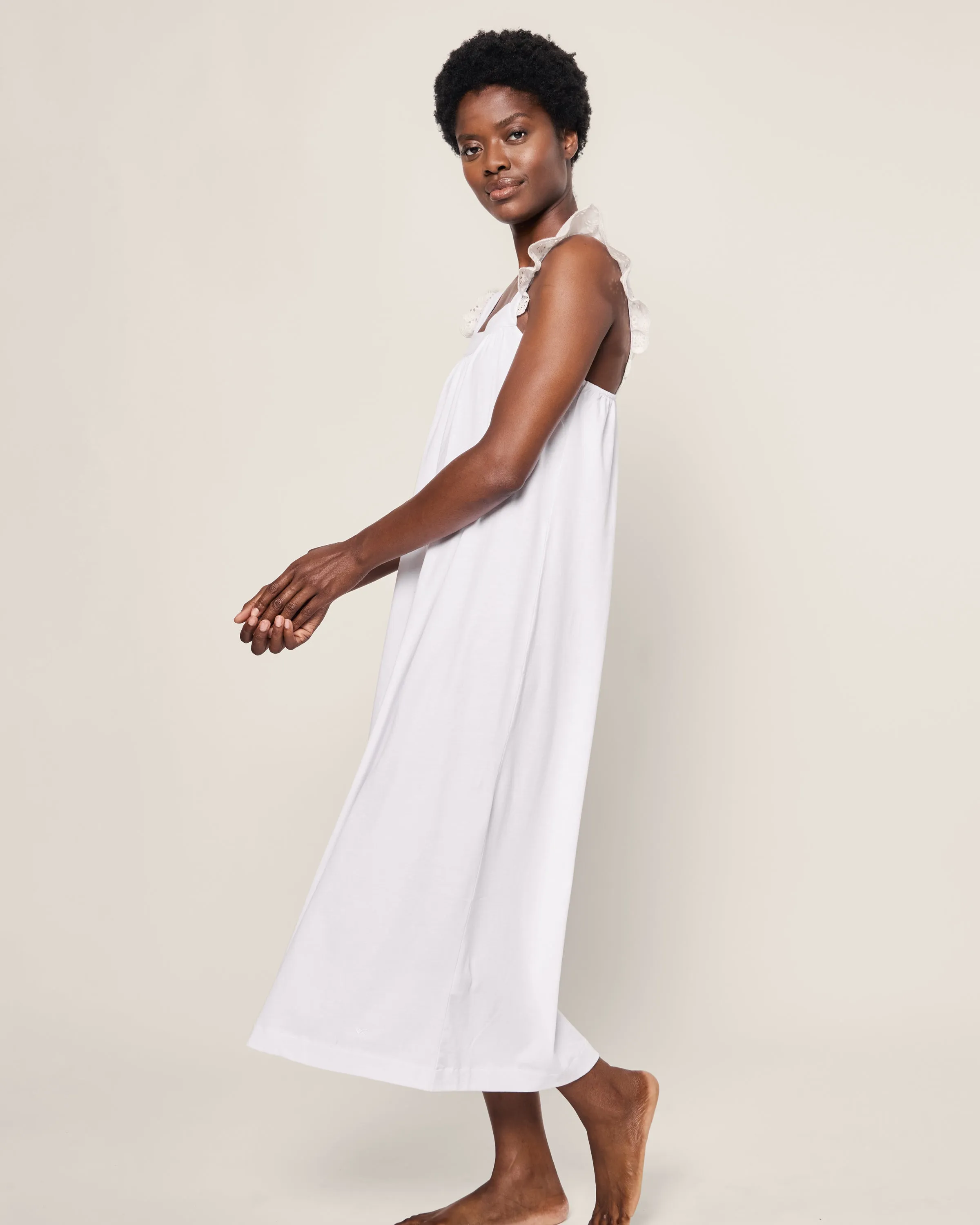 Women's Pima Clara Nightgown in White sold by Petite Plume product image thumbnail 3