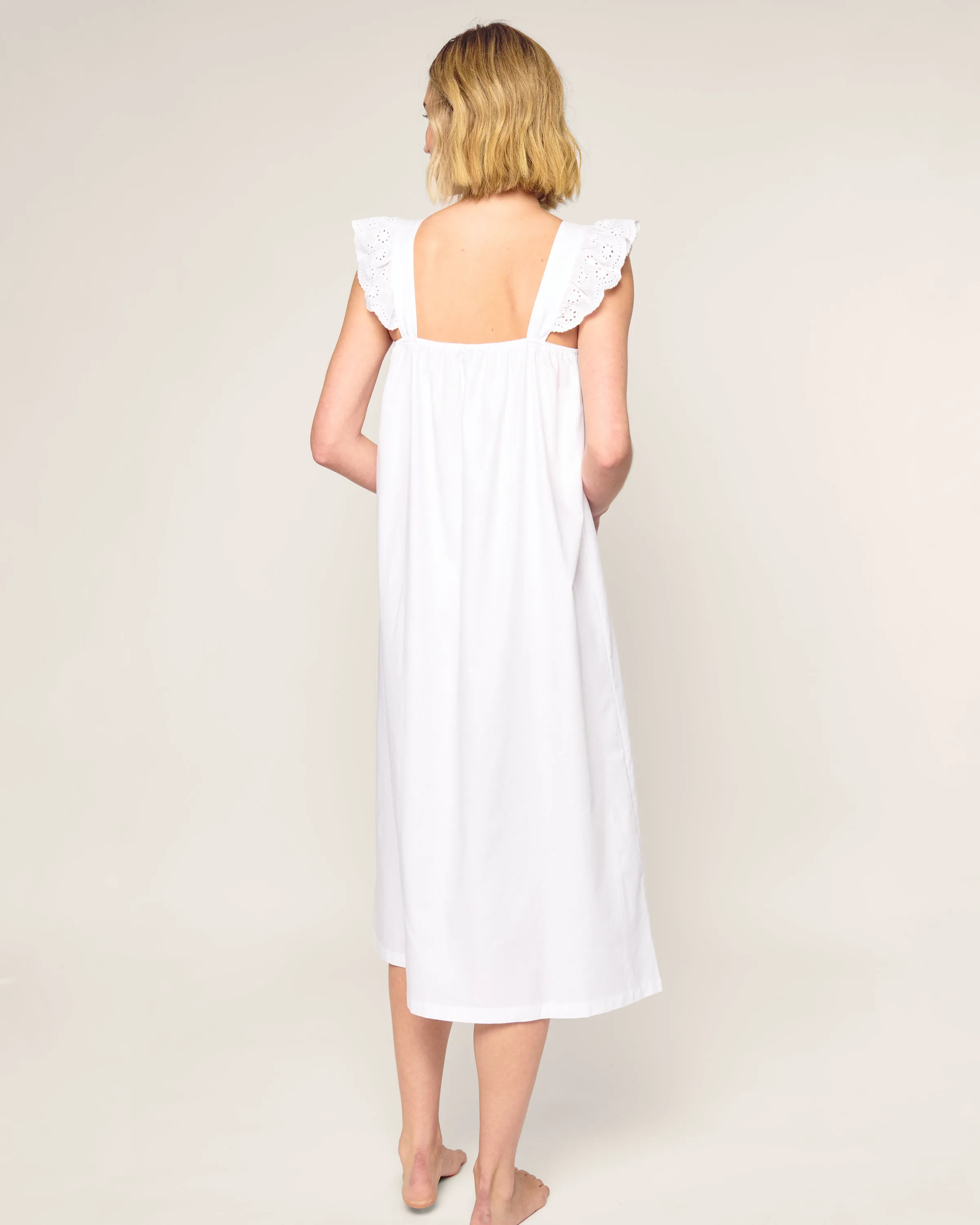 Women's Twill Clara Nightgown in White sold by Petite Plume product image thumbnail 4