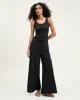 Women's Pima Wide-Leg Lounge Pant in Black sold by Petite Plume