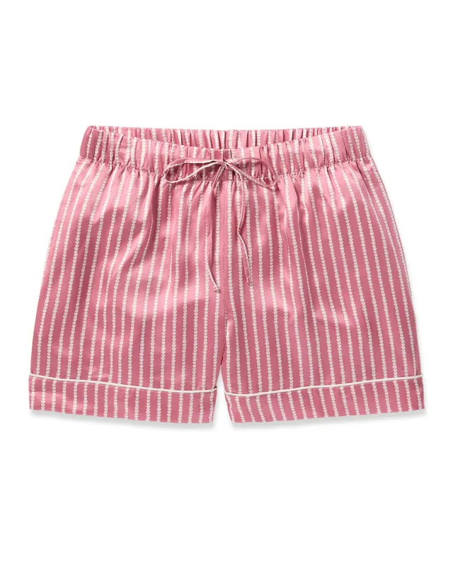 Women's Silk Shorts in Love Lines sold by Petite Plume