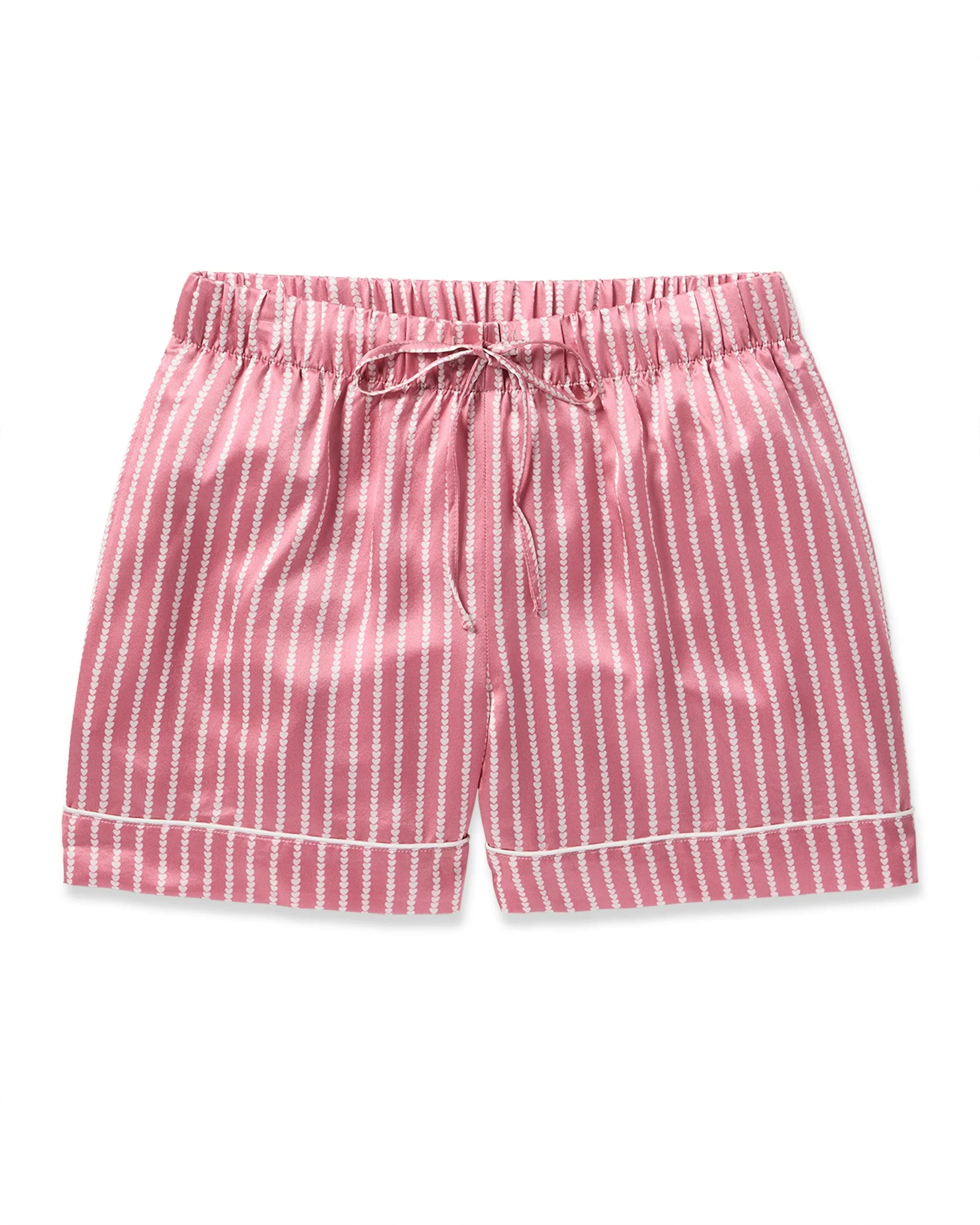 Women's Silk Shorts in Love Lines sold by Petite Plume