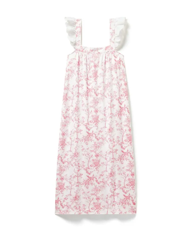 Women's Pima Clara Nightgown in Pink Timeless Toile sold by Petite Plume