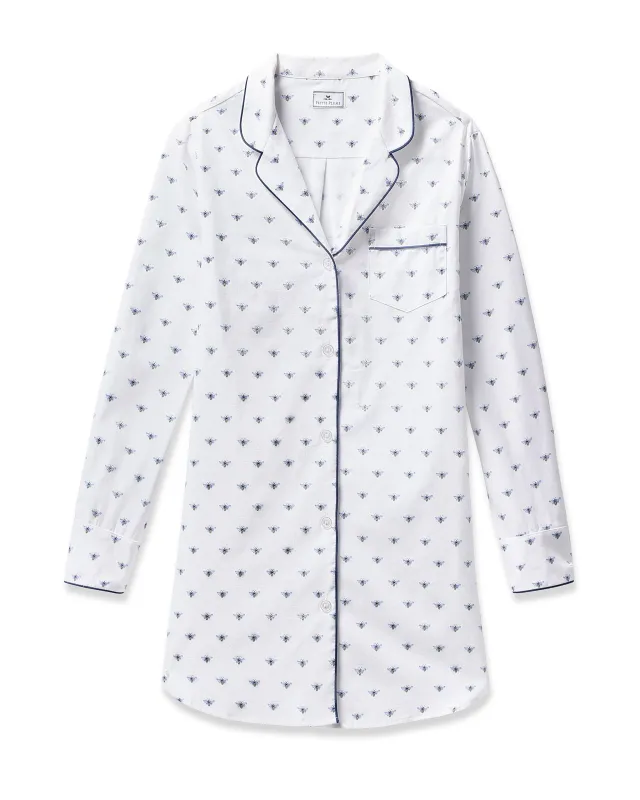 Women's Twill Nightshirt in Buzzing Bees sold by Petite Plume