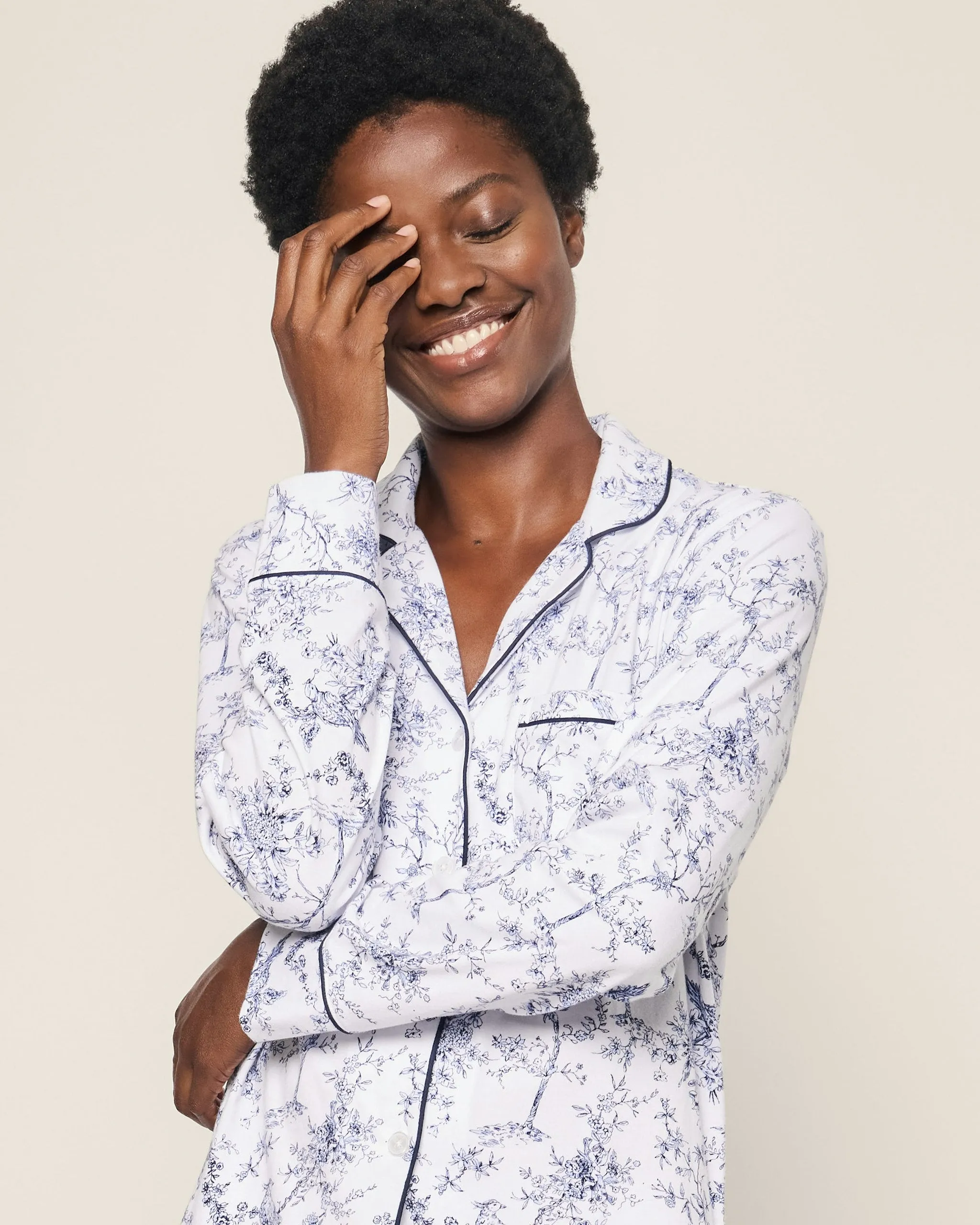 Women's Pima Pajama Set in Timeless Toile sold by Petite Plume product image thumbnail 5