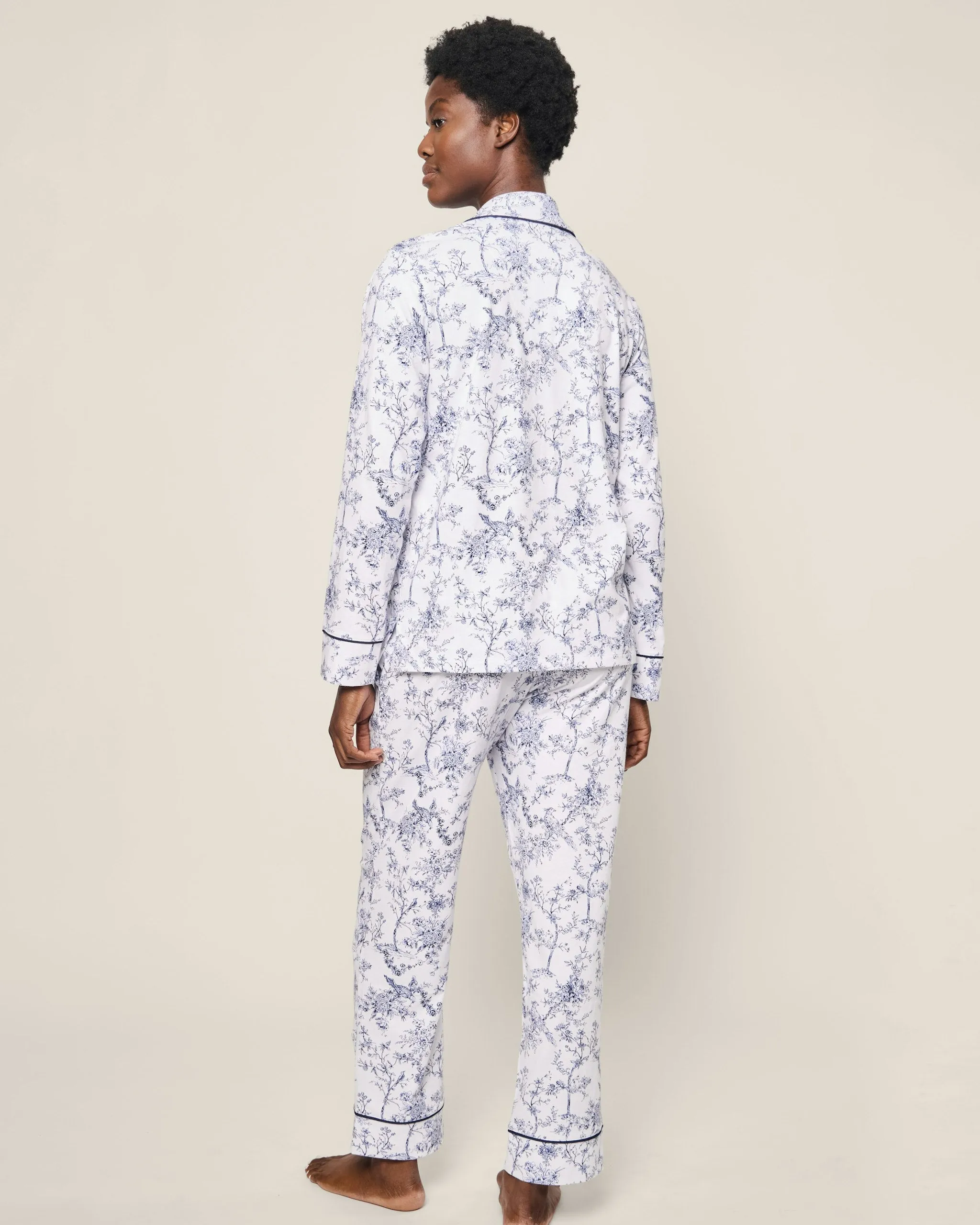 Women's Pima Pajama Set in Timeless Toile sold by Petite Plume product image thumbnail 4