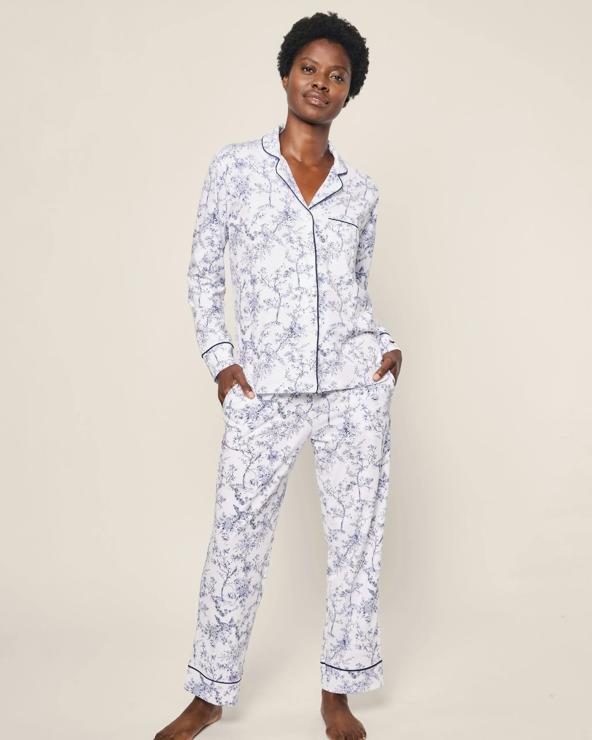 Women's Pima Pajama Set in Timeless Toile sold by Petite Plume product image thumbnail 2