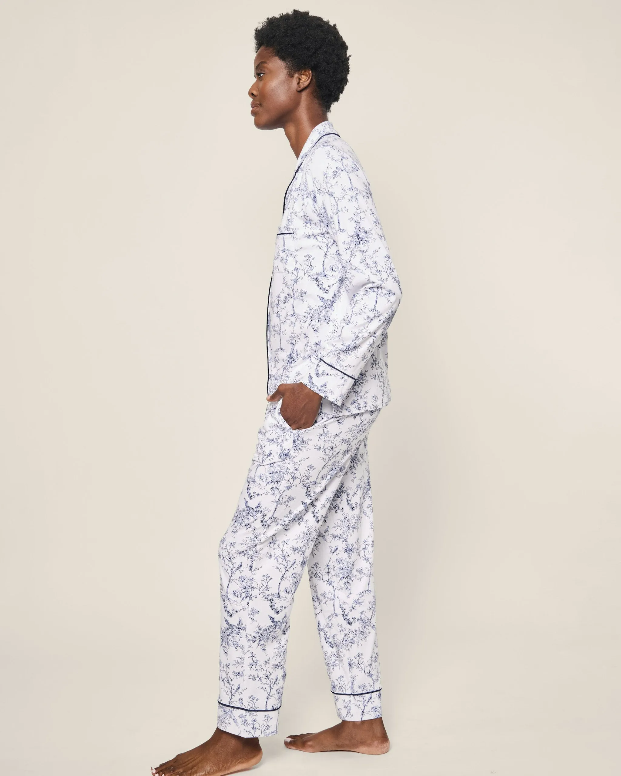 Women's Pima Pajama Set in Timeless Toile sold by Petite Plume product image thumbnail 3