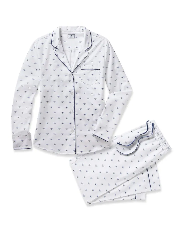 Women's Twill Pajama Set in Buzzing Bees sold by Petite Plume