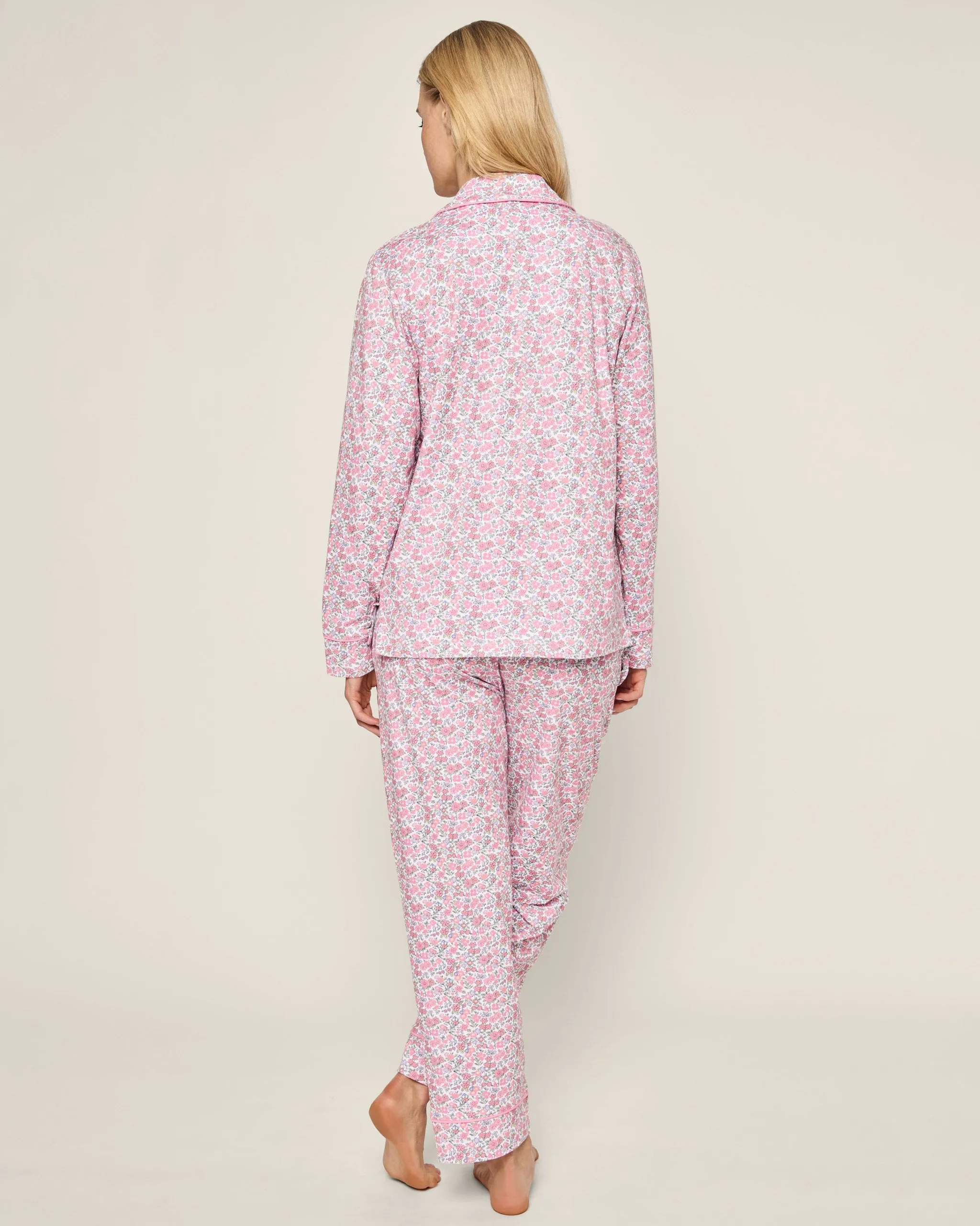 Women's Pima Pajama Set in Fleurs de Rose sold by Petite Plume product image thumbnail 4