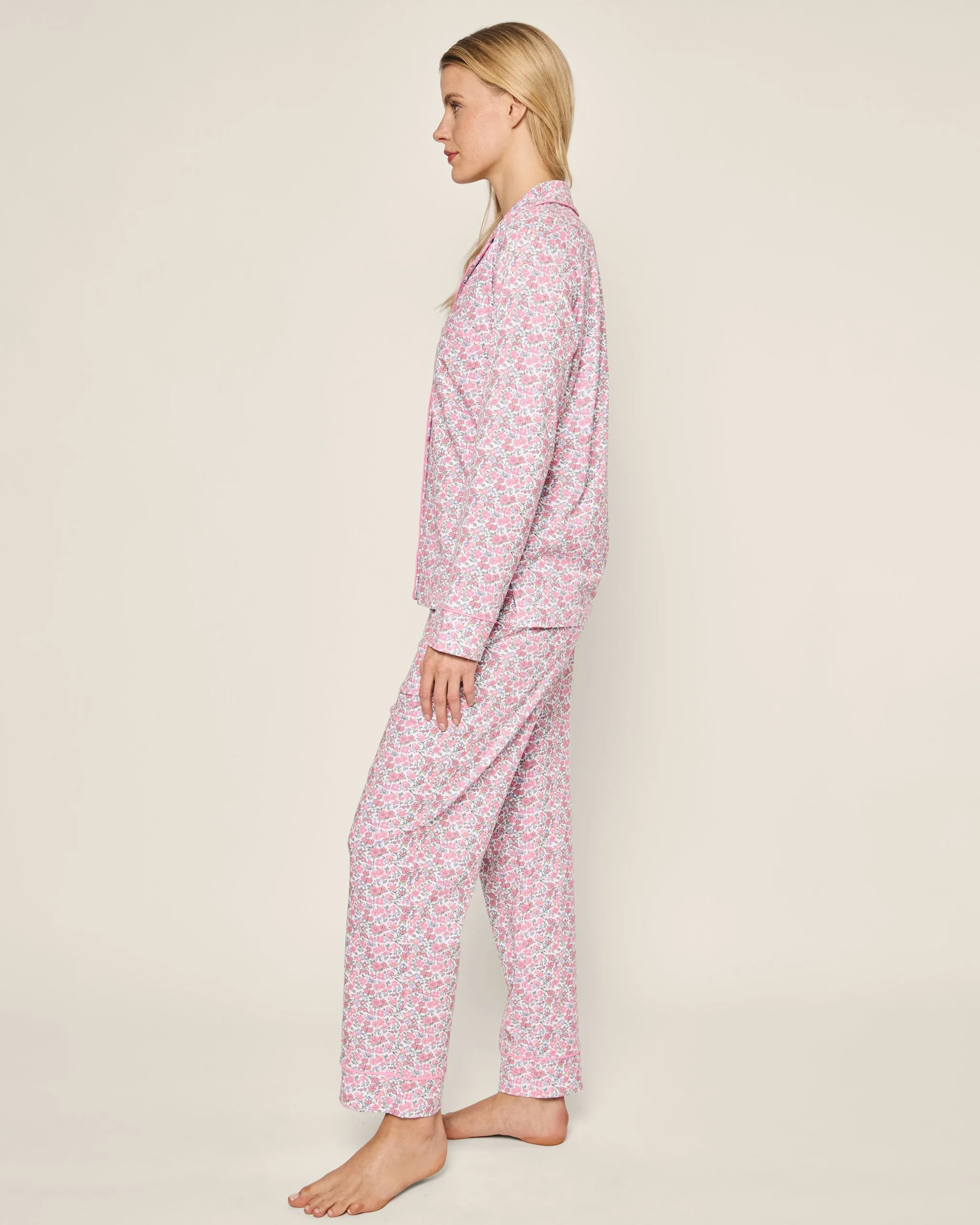 Women's Pima Pajama Set in Fleurs de Rose sold by Petite Plume product image thumbnail 3