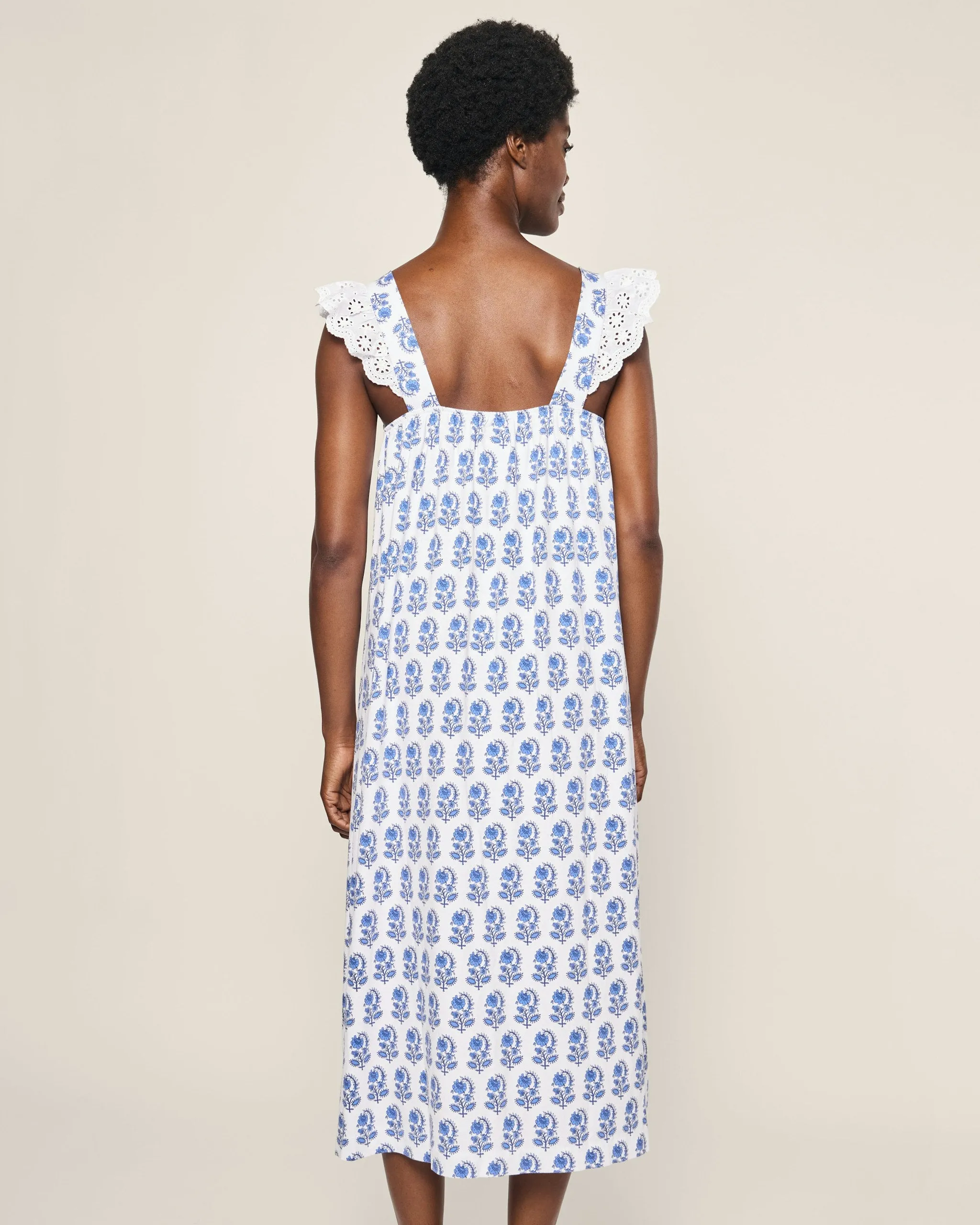 Women's Pima Clara Nightgown in Bristol Bay sold by Petite Plume product image thumbnail 4