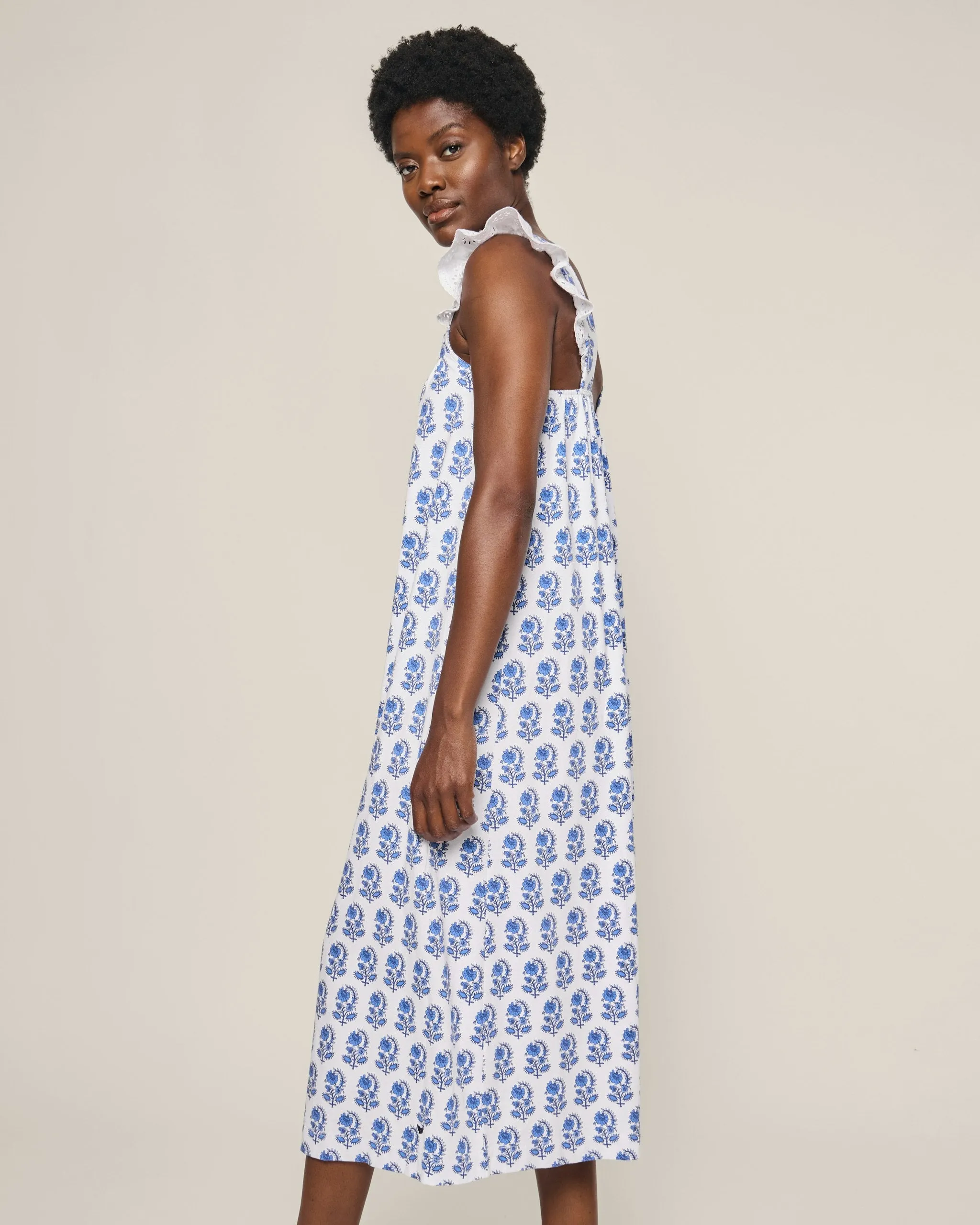 Women's Pima Clara Nightgown in Bristol Bay sold by Petite Plume product image thumbnail 3