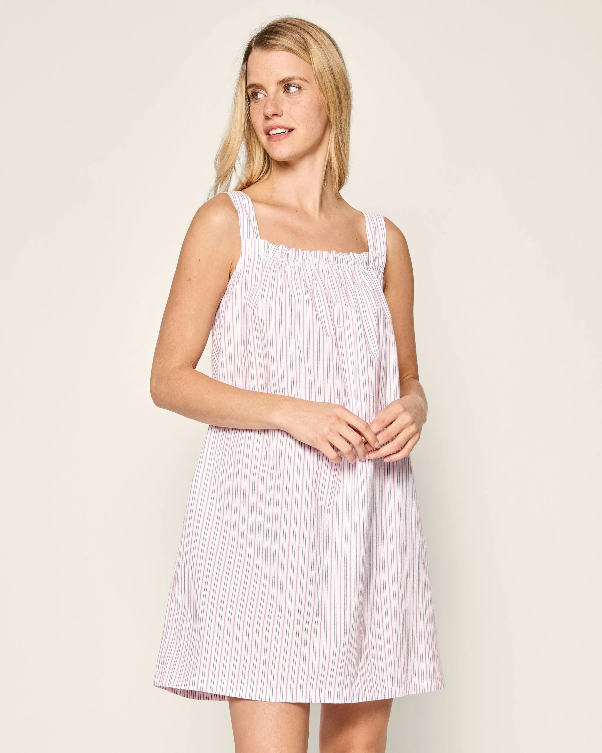 Women's Twill Annabelle Nightgown in Blush Boulevard sold by Petite Plume product image thumbnail 2